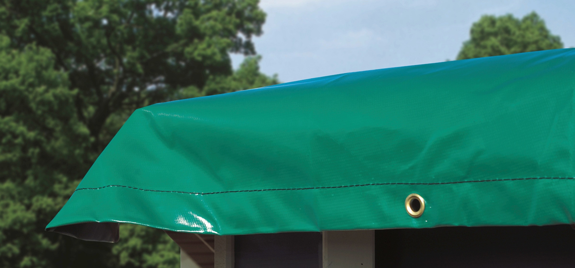 Karibu Pool-Abdeckplane »PALMA«, BxL: 430x690 cm, passend für Holzpools der Serie PALMA