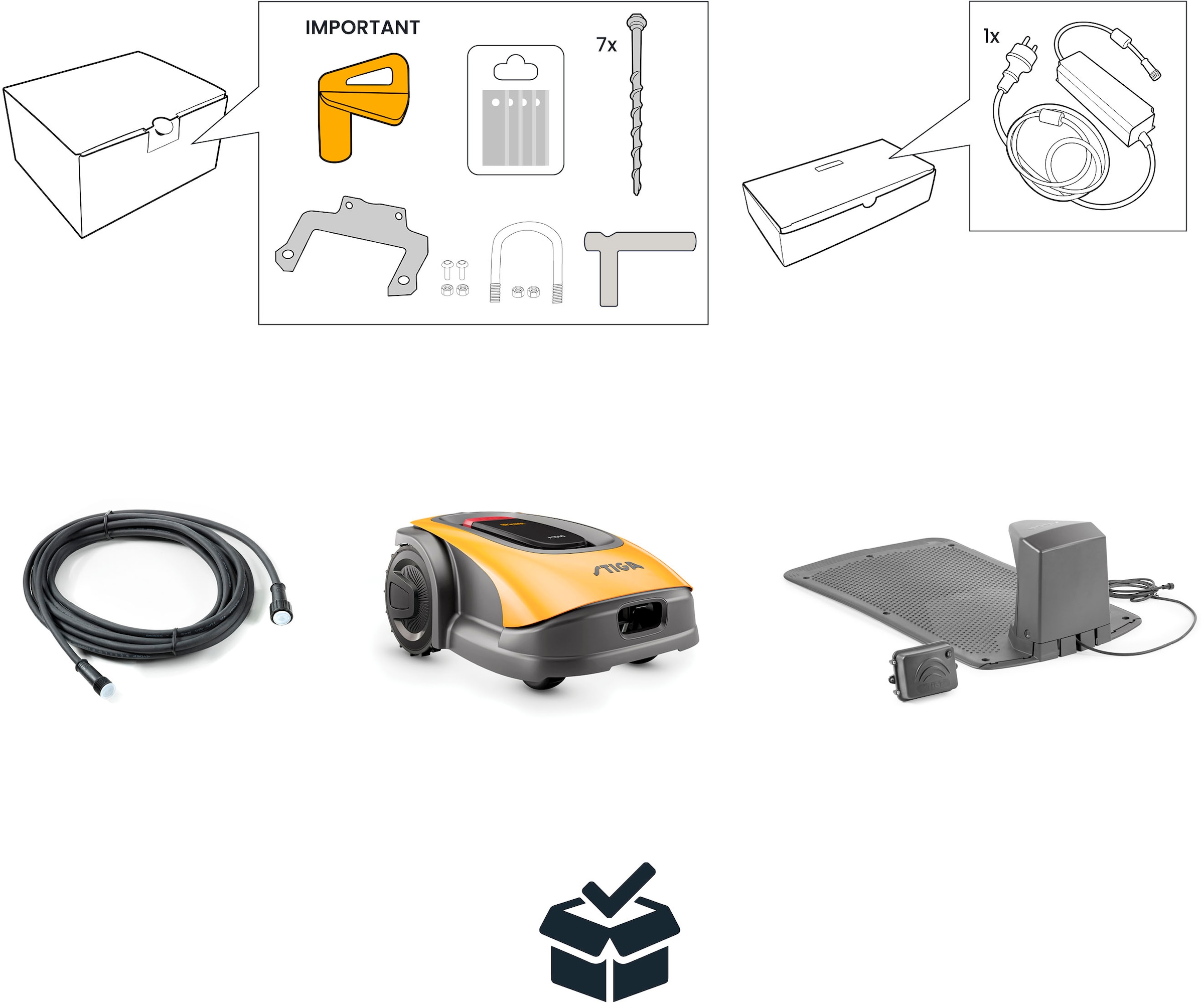 STIGA GARDEN Rasenmähroboter »A 300«, kabellos, für Rasenflächen bis 450 m², kostenlose Konnektivität