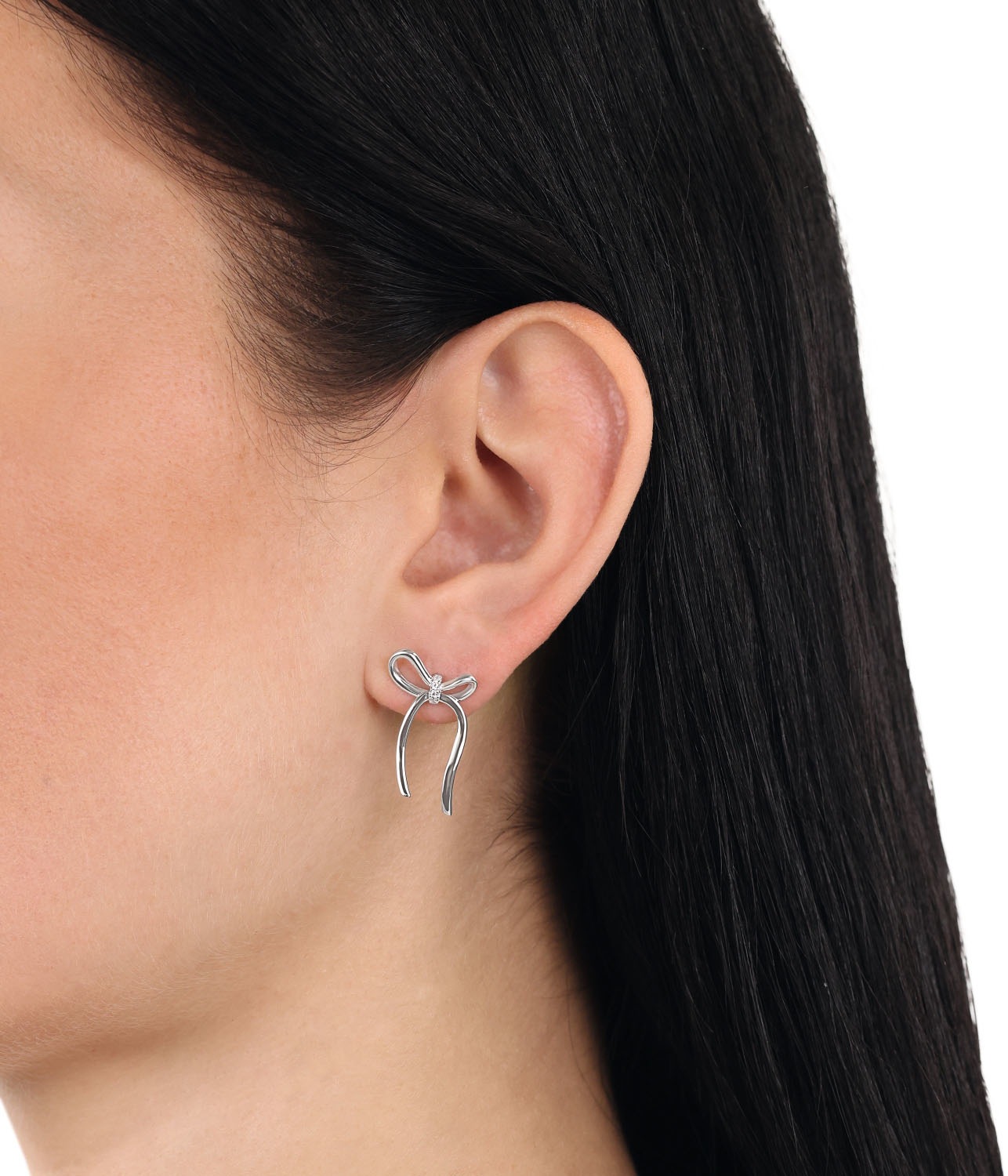 Amor Paar Ohrstecker »Schleife, 2039963«, mit Zirkonia (synth.)