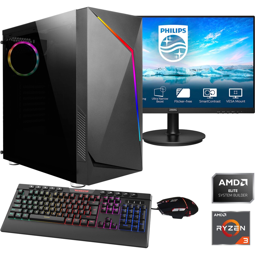 Hyrican Gaming-PC-Komplettsystem »Onyx 6572«, (2 St.)