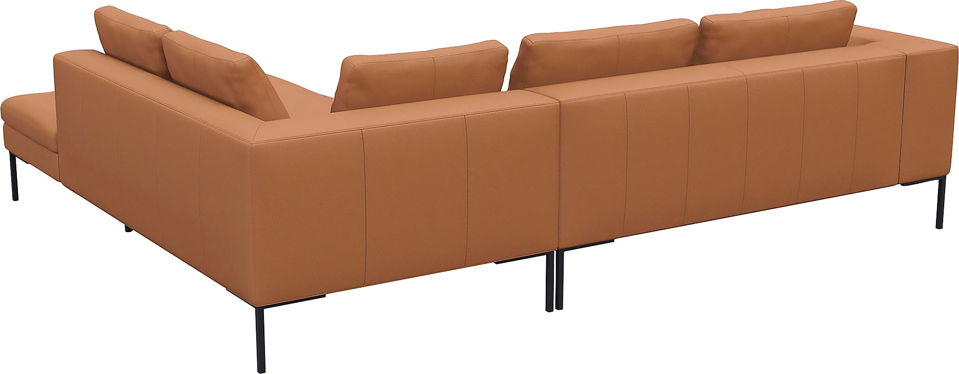 FLEXLUX Ecksofa »Loano, superbequemer Sitzkomfort durch Kaltschaum im Sitz«, modernes Sofa, frei im Raum stellbar, lose Kissen, L-Form
