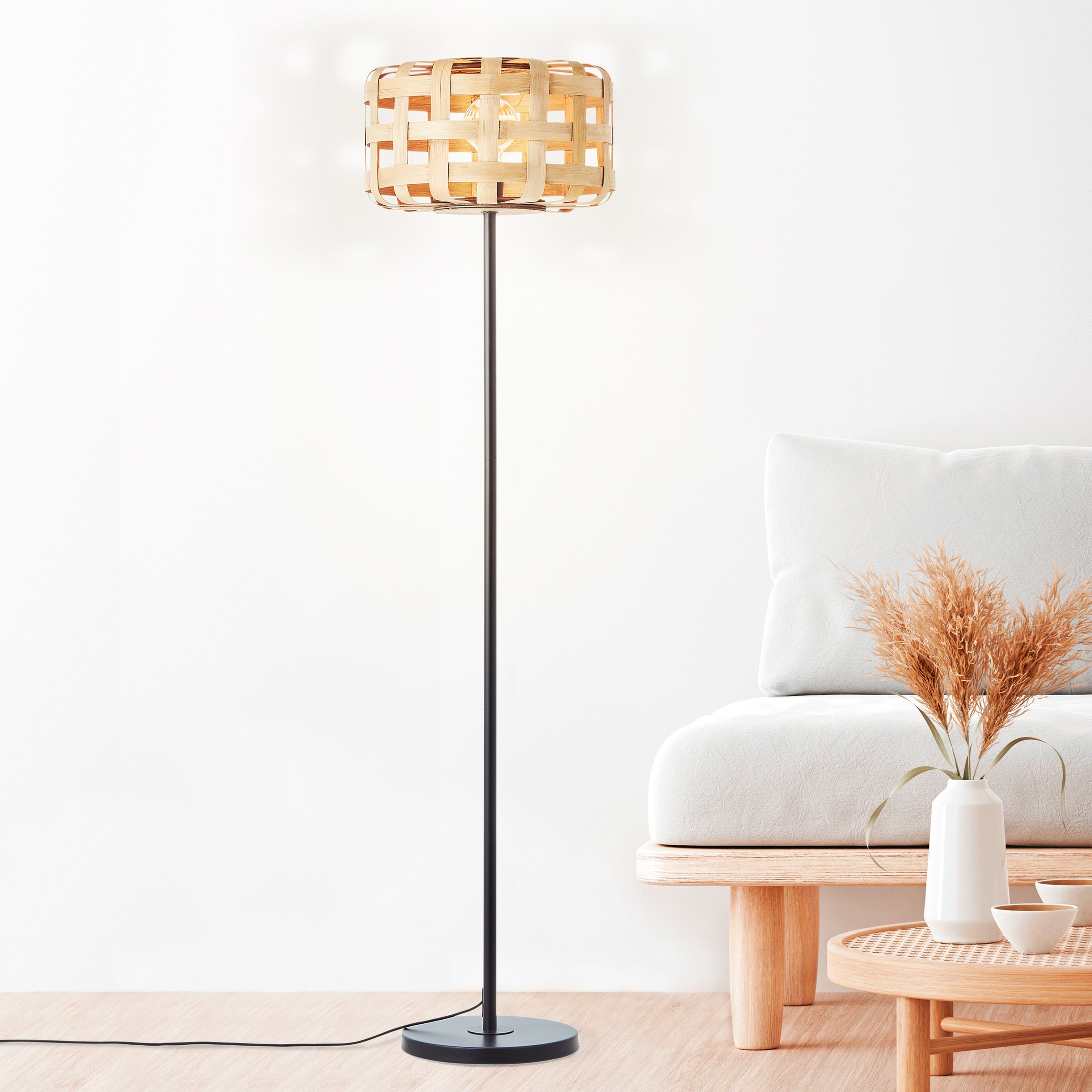 Brilliant Stehlampe »Woodline«, 1 flammig, Leuchtmittel E27   ohne Leuchtmi günstig online kaufen