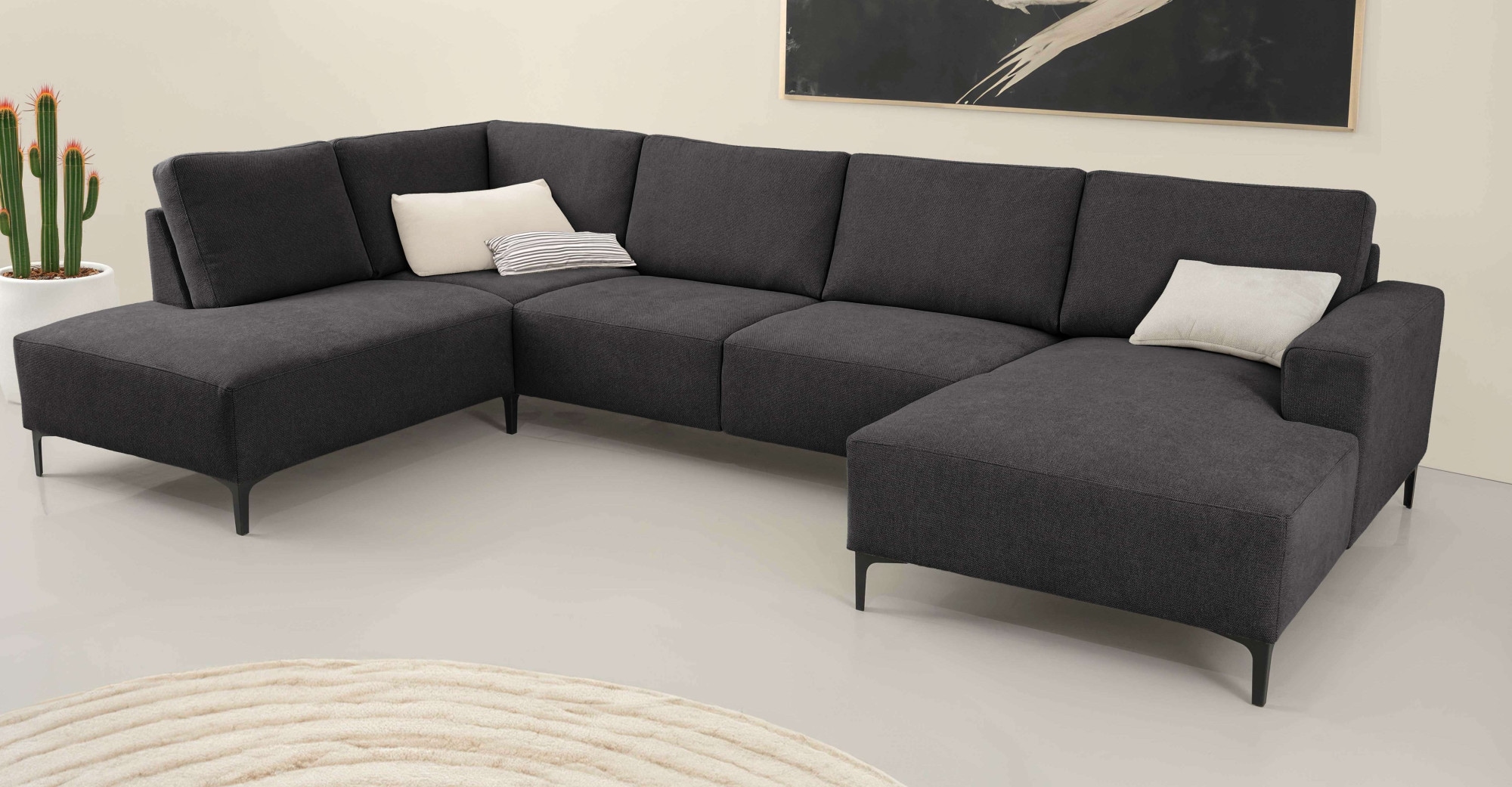 Home affaire Wohnlandschaft "Tournon U-Form, XXL Sofa, Breite 333 cm, Webst günstig online kaufen