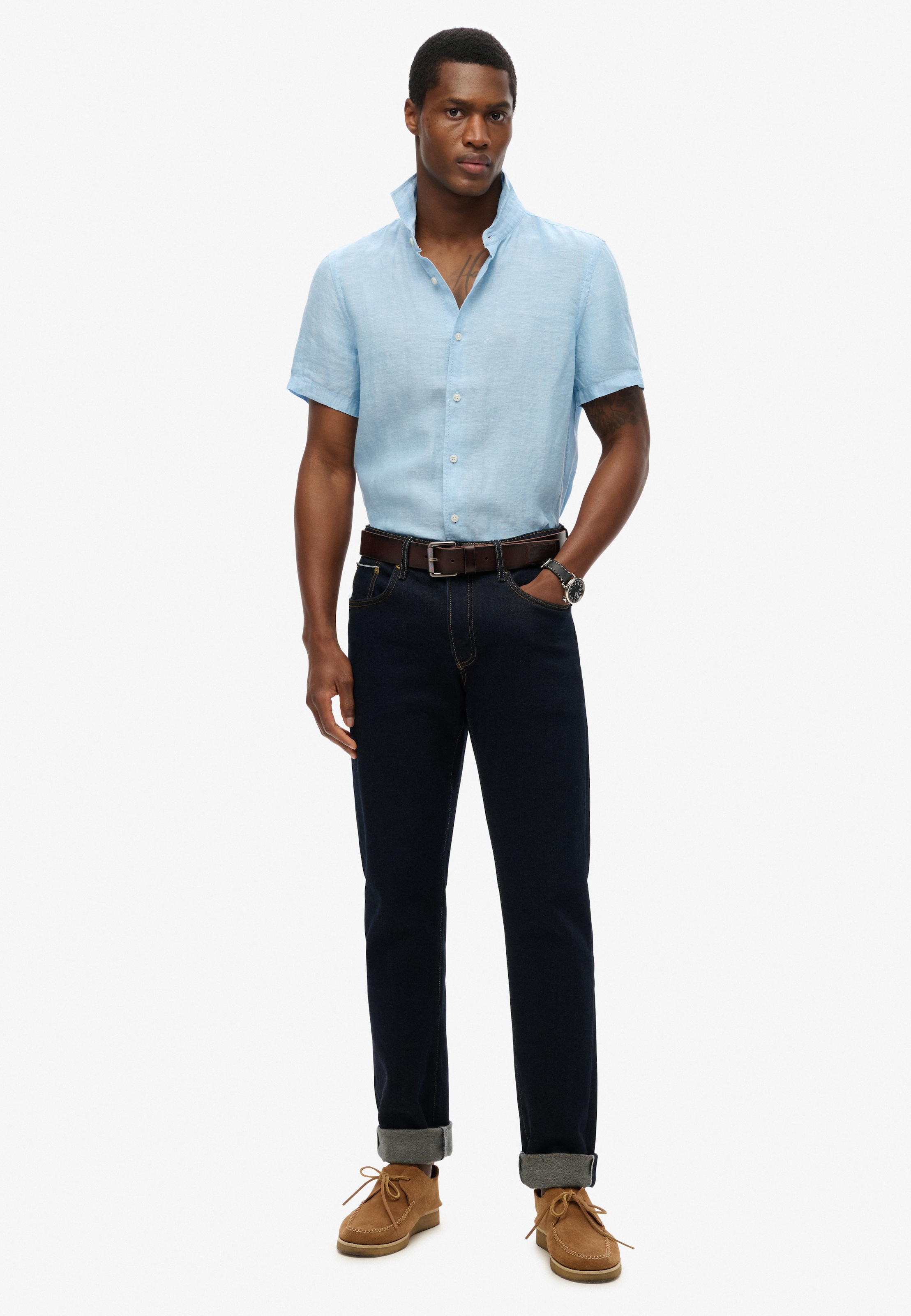 Superdry Kurzarmhemd »VACATION LINEN S/S SHIRT« aus Leinen, Regular Fit, gemustert, pflegeleicht