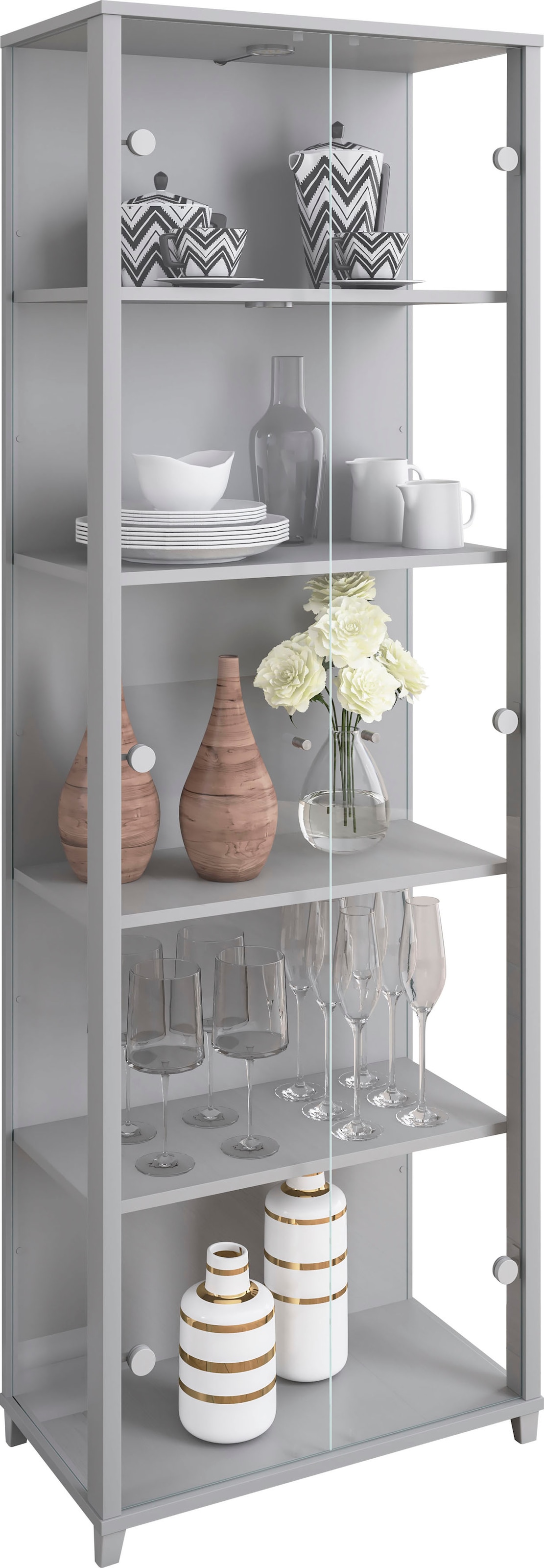 fif möbel Vitrine »OPTIMA« Standvitrine, Vitrinenschrank, Glasvitrine, Samm günstig online kaufen