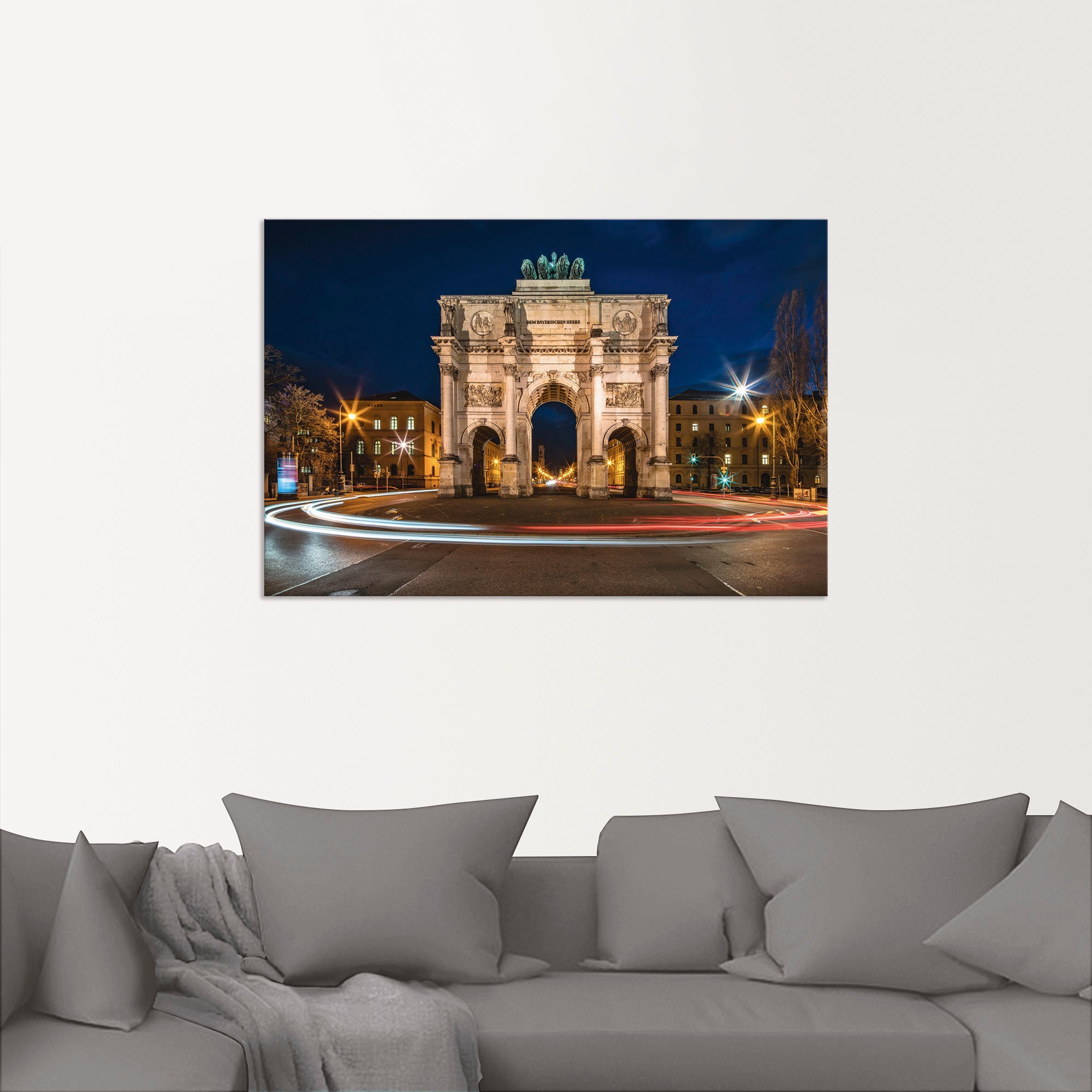 Artland Wandbild »Siegestor München, Deutschland«, Elemente der Architektur, (1 St.), als Alubild, Outdoorbild, Leinwandbild in verschied. Größen