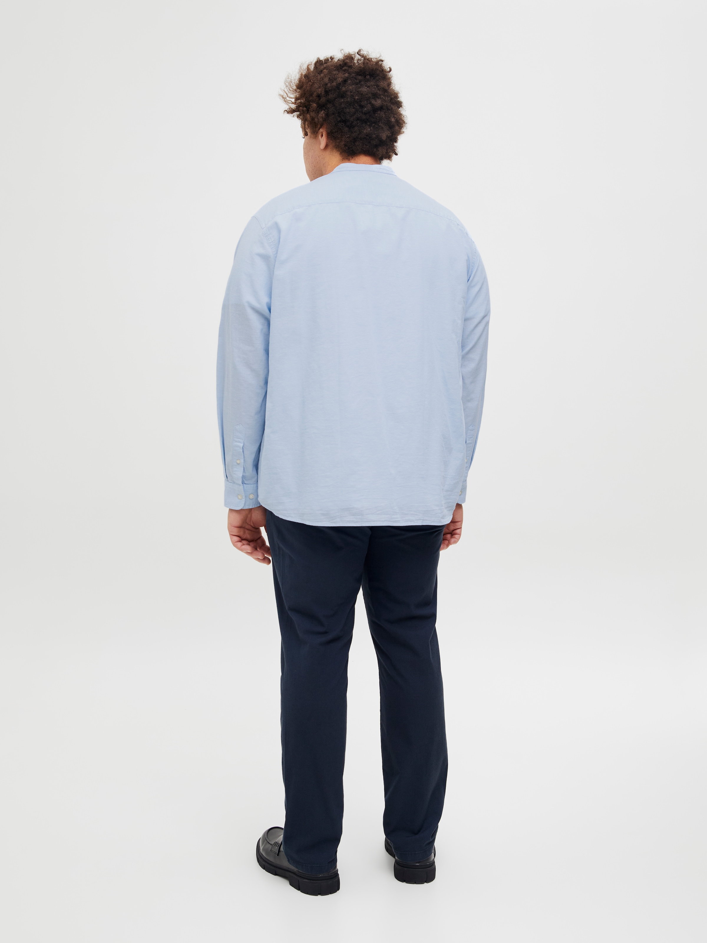 Jack & Jones PlusSize Langarmhemd »JJEBREEZE LINEN BLE BAND SHIRT LS SN PLS«