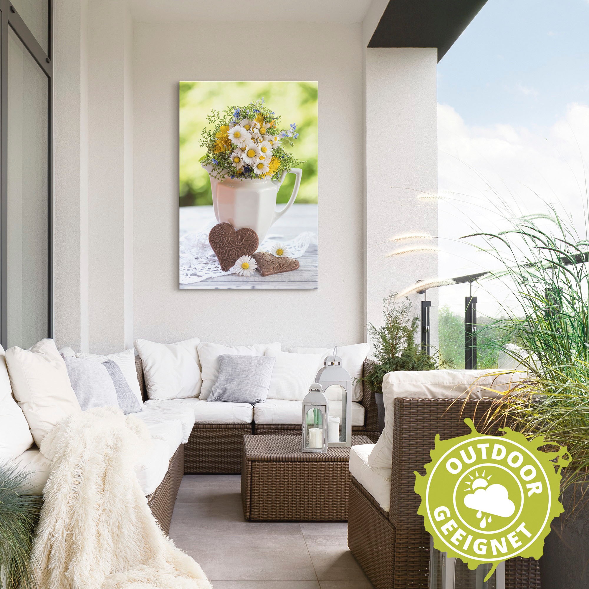 Artland Wandbild »Aus Liebe zum Frühling«, Vasen & Töpfe, (1 St.), als Alubild, Outdoorbild, Leinwandbild, Wandaufkleber, versch. Größen