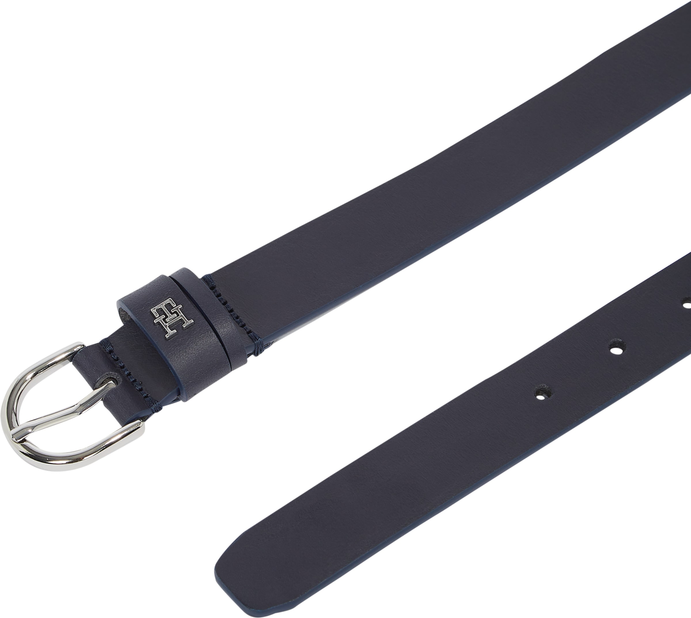 Tommy Hilfiger Ledergürtel »ESSENTIAL EFFORTLESS 2.5 SV«, Einfachdornschließe, Metallemblem