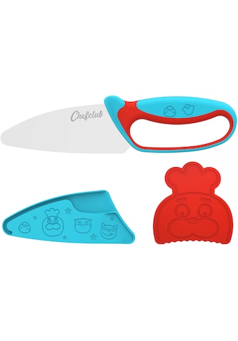 Kinderkochmesser »Messer für Kinder, blau/rot«, (Set, 3 tlg.)
