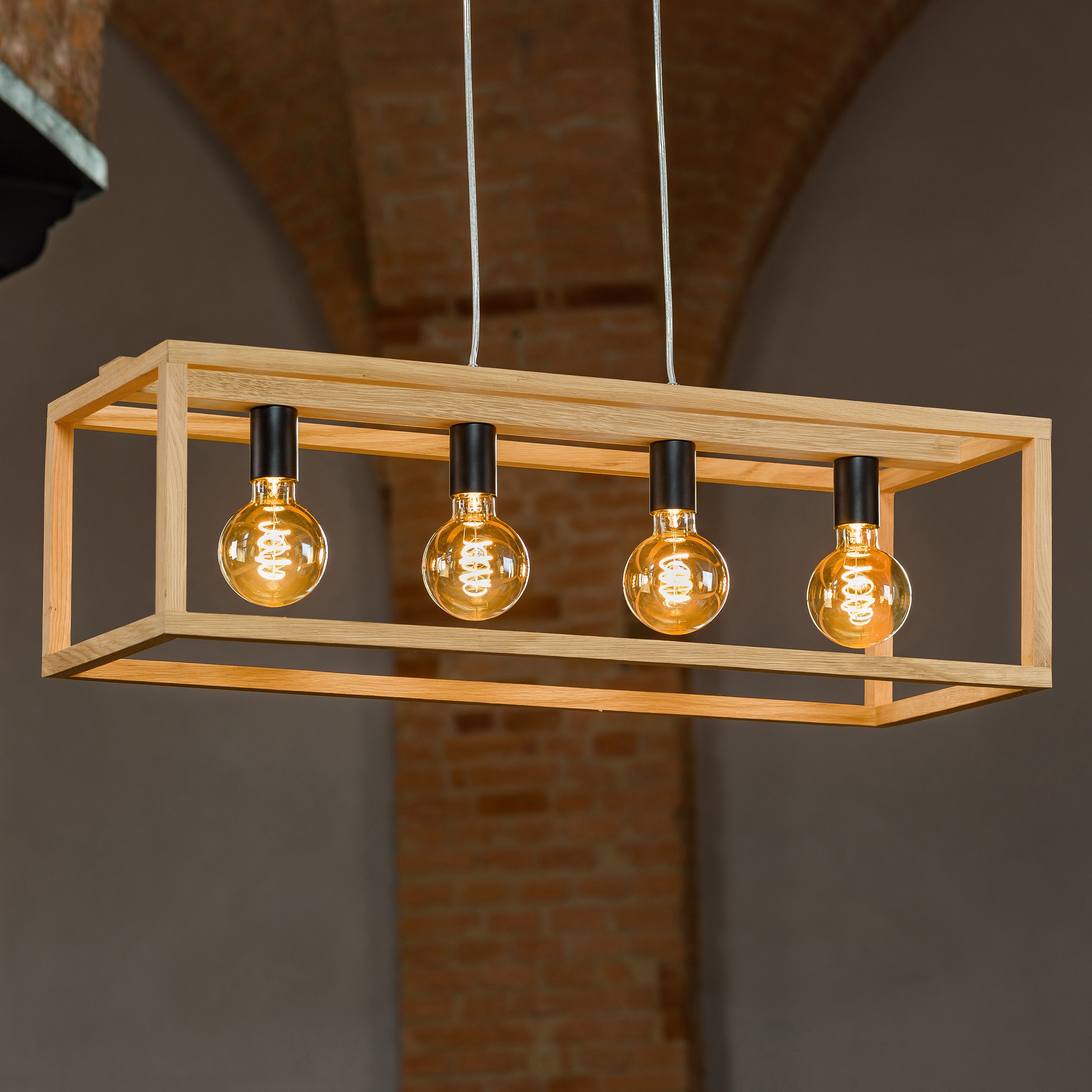 SPOT Light Pendelleuchte »KAGO«, 4 flammig, Leuchtmittel E27   ohne Leuchtm günstig online kaufen