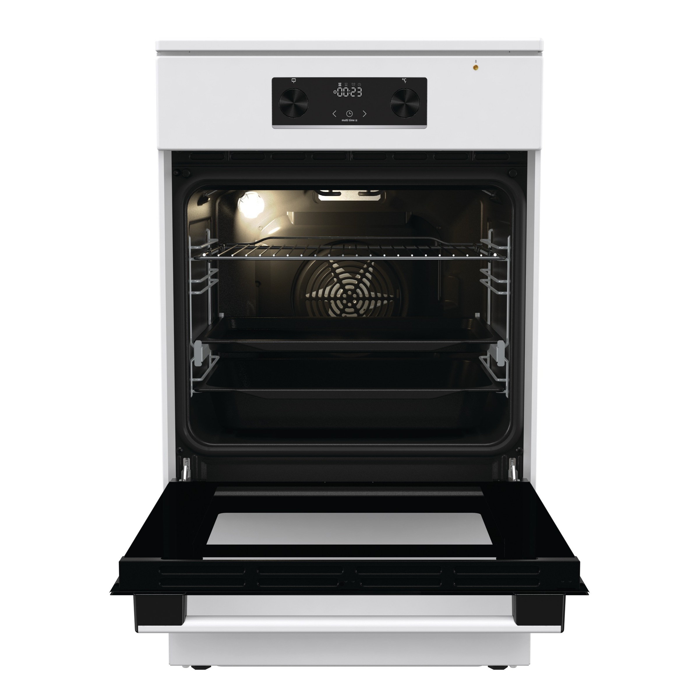 GORENJE Induktions-Standherd »GEIT5C60WPG« mit 1-fach-Teleskopauszug Aqua Clean 1 Stk. tlg. Pizzafunktion mit 275 °C – perfekt für Pizza, Focaccia und mehr!