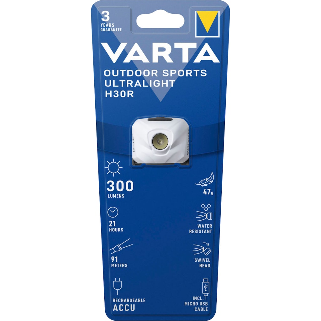 VARTA Taschenlampe »Outdoor Sports Ultralight H30R«, (1 St.)