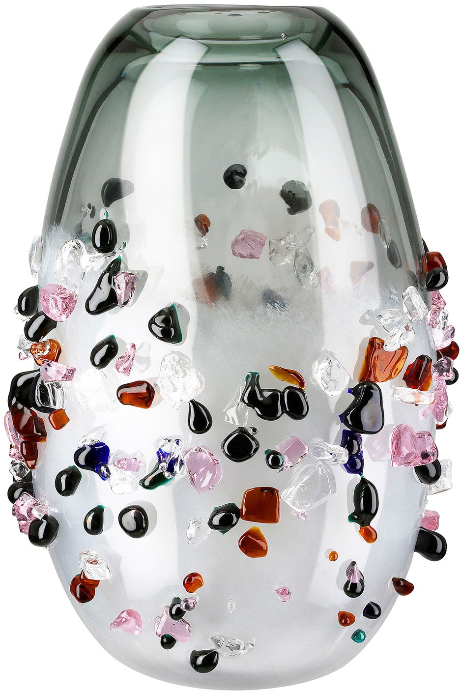 Casablanca by Gilde Tischvase »Vase Stones schwarz transparent«, (1 St.) günstig online kaufen