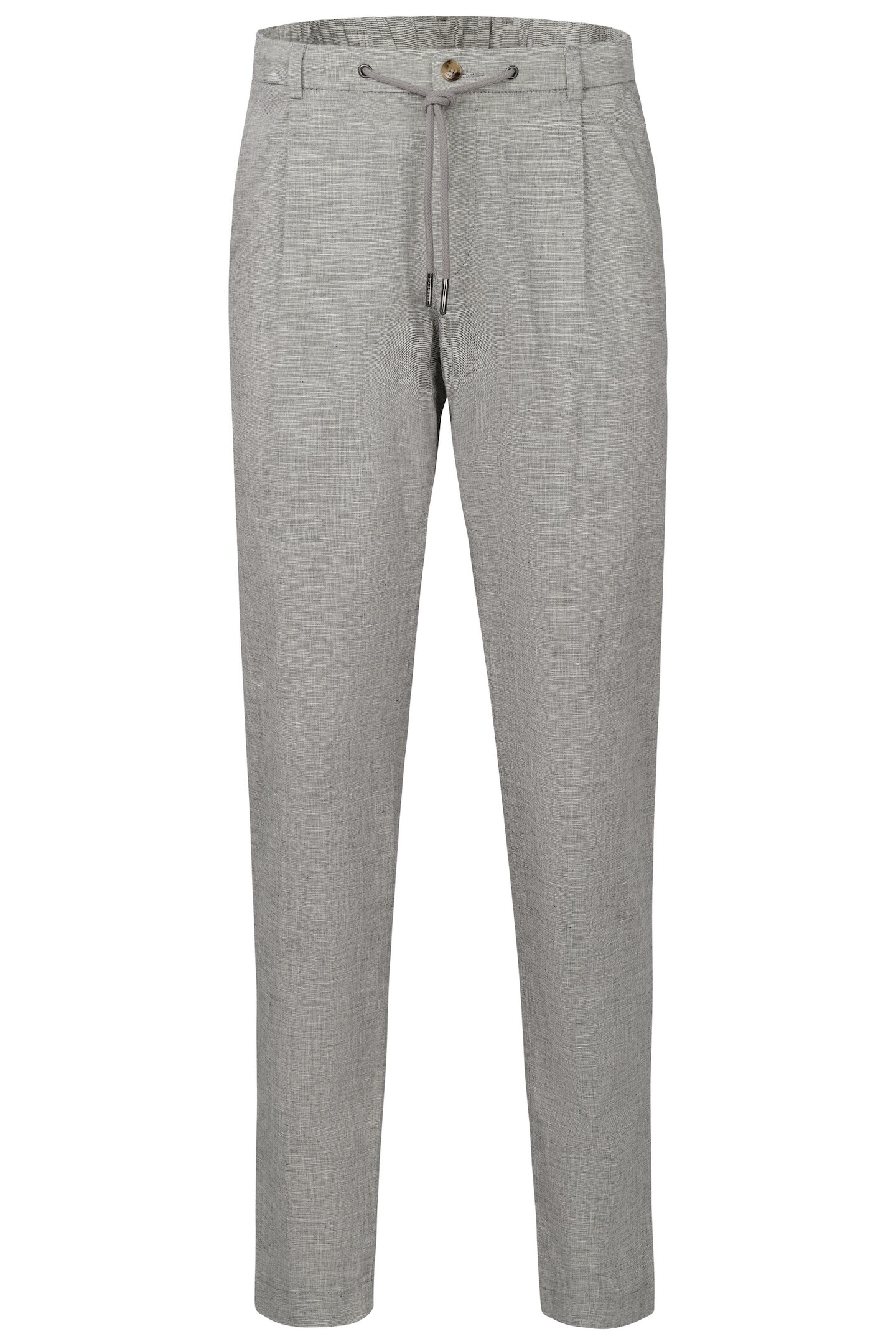 bugatti Bundfaltenhose, mit Baumwoll-Leinen-Mix