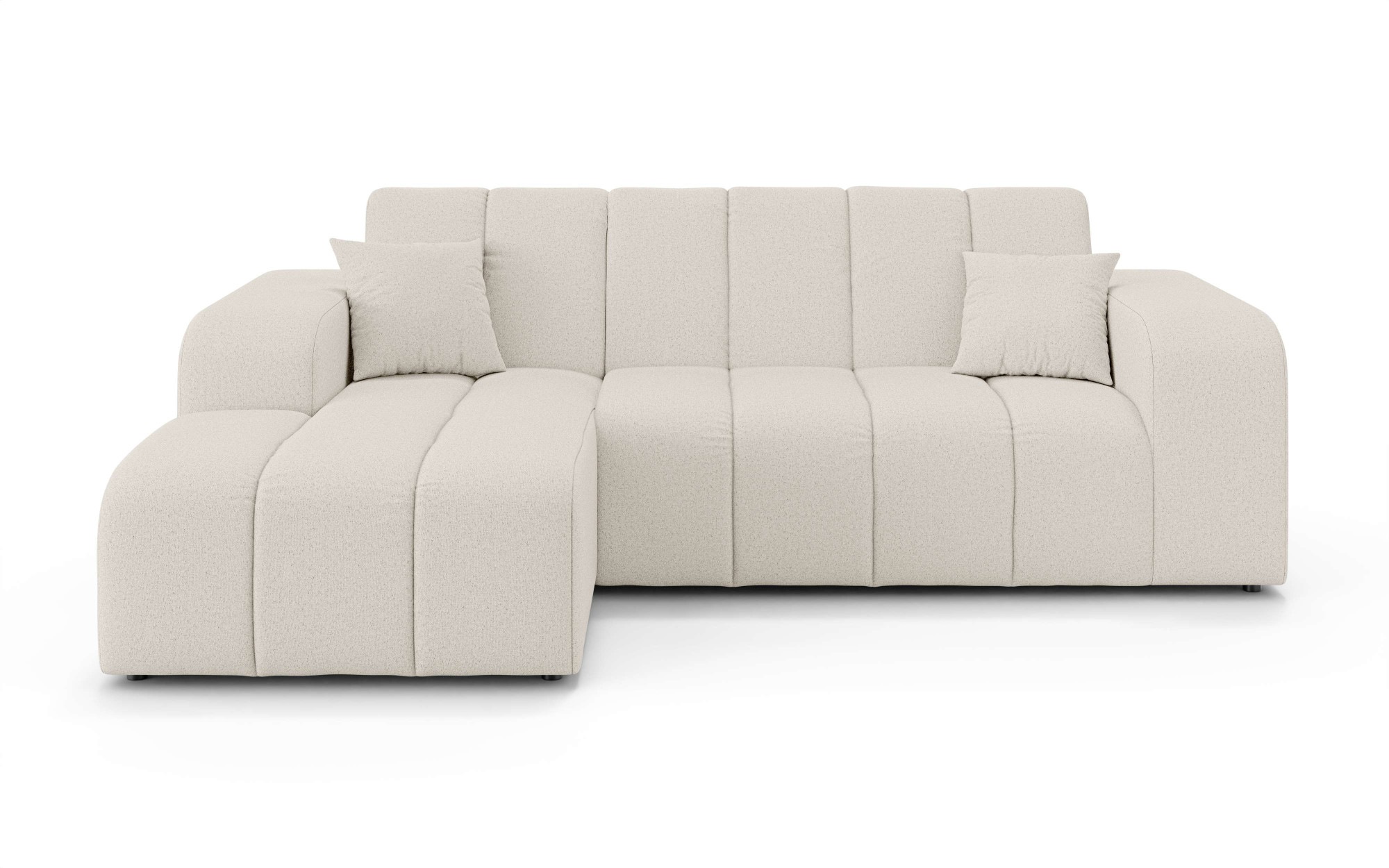 INOSIGN Ecksofa »CASSY L-Form, Schlafsofa mit Bettkasten, Maße B/T/H: 245/165/88 cm«, mit 2 Rückenkissen, Recamiere rechts oder links bestellbar