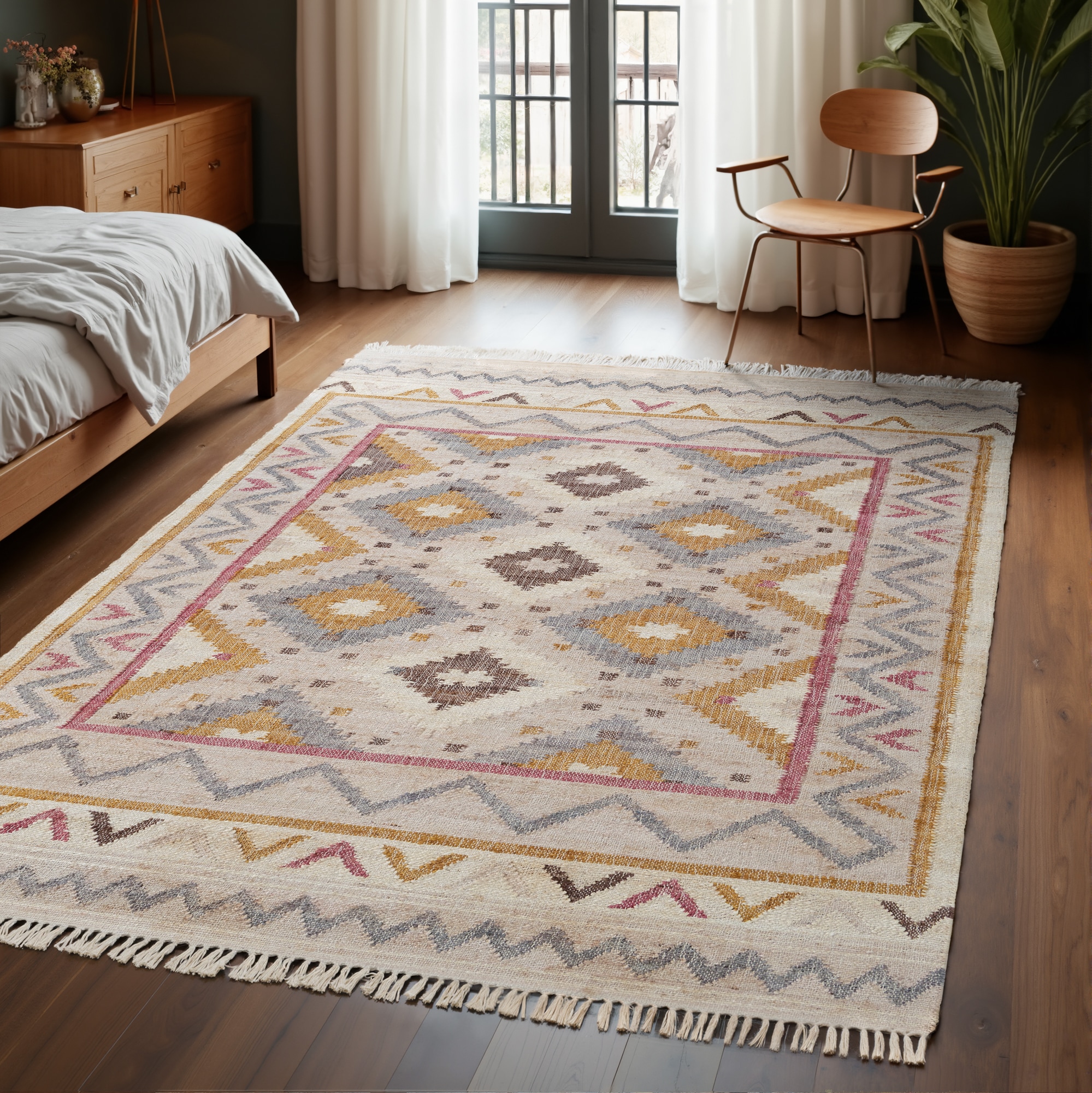 ELLE DECORATION Teppich »Kelim Imani« rechteckig 3 mm Höhe Jute, Baumwolle, günstig online kaufen