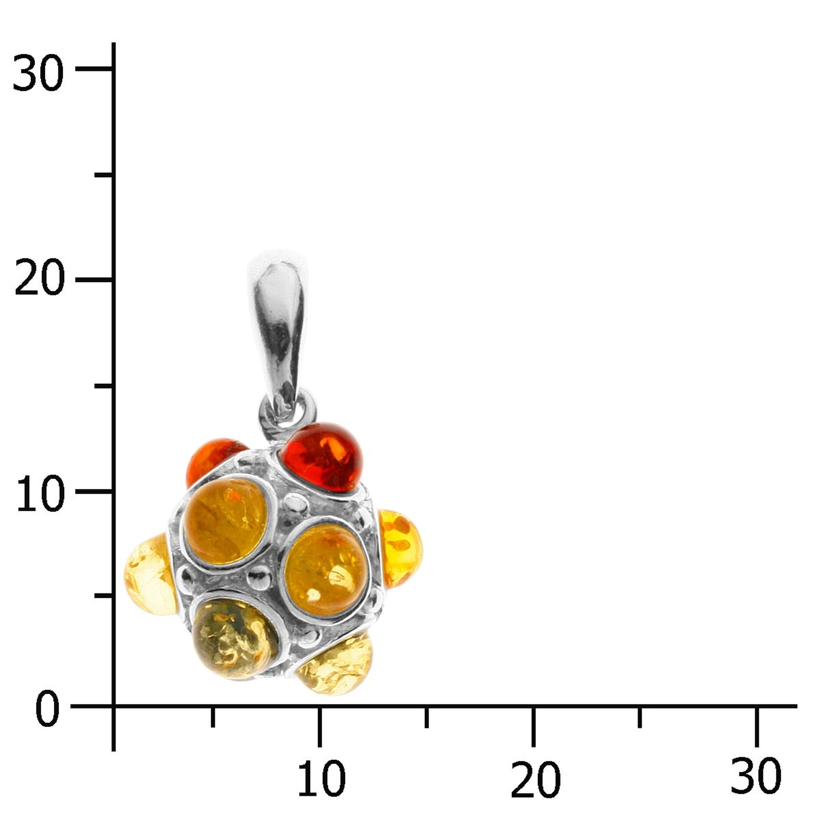 OSTSEE-SCHMUCK Kettenanhänger »Ostsee-Schmuck Anhänger Discokugel 14 mm« (1 Stk. tlg.)