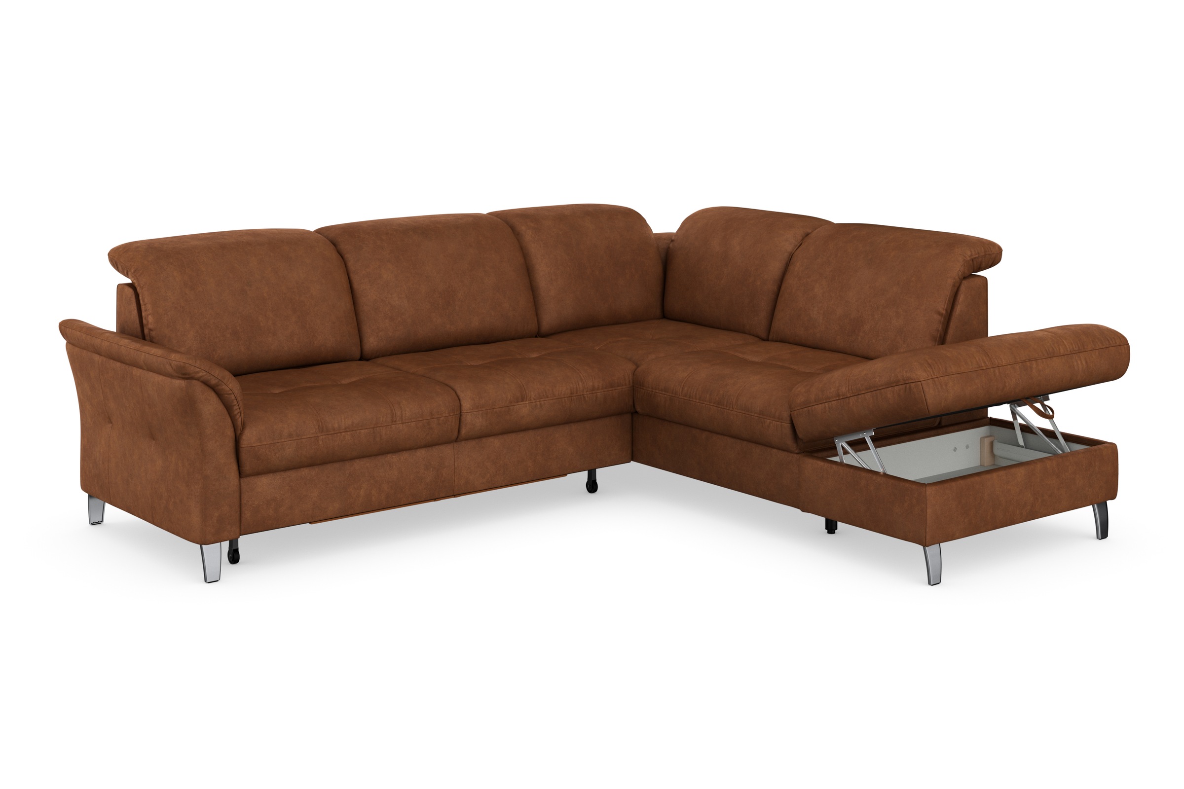 sit&more Ecksofa »Maggiore L-Form«, wahlweise mit Kopfteilverstellung, Bettfunktion und Stauraum