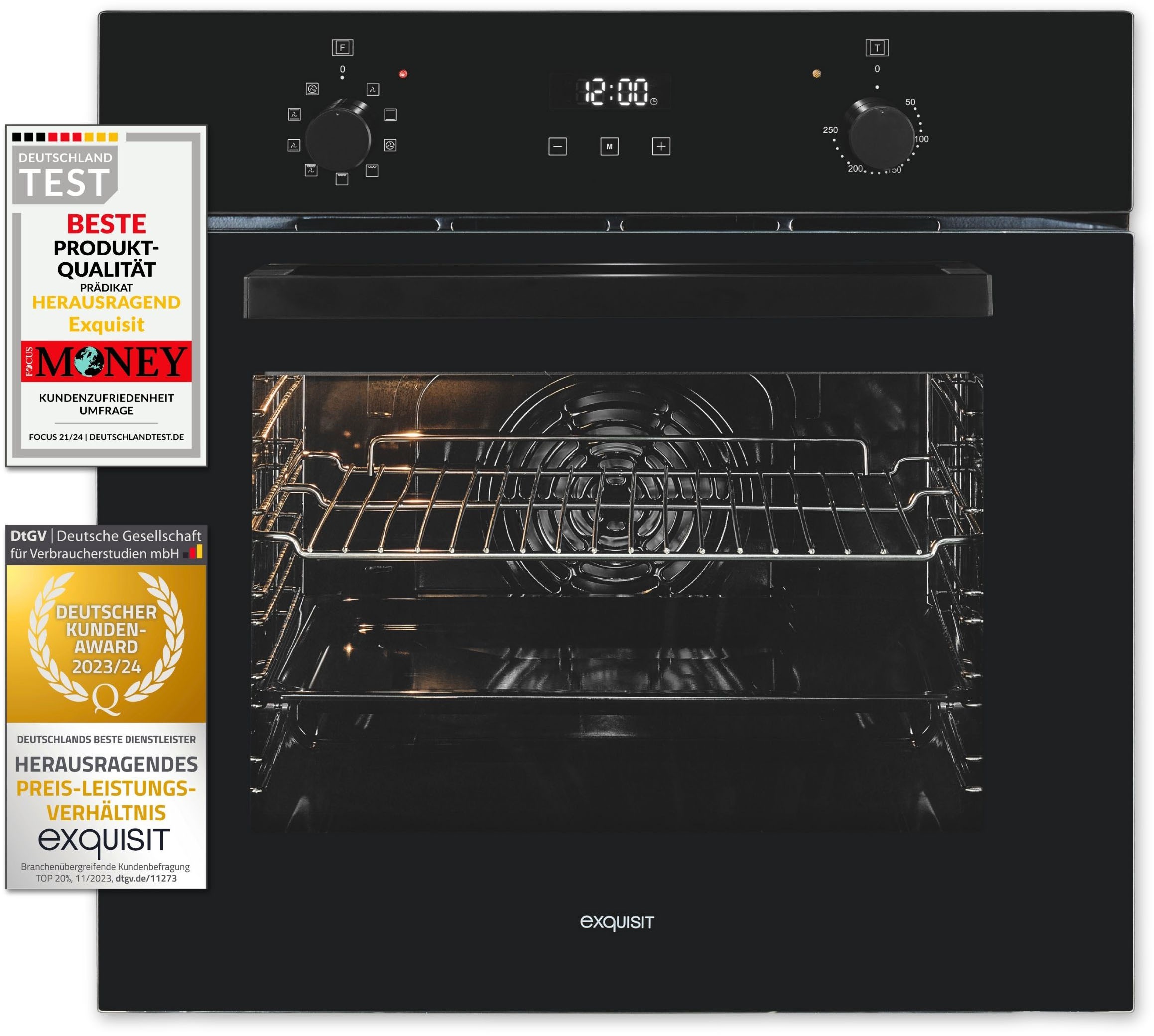 exquisit Einbaubackofen »EBE257-H-020«, Heißluft&Pizzastufe - ideal für ein günstig online kaufen