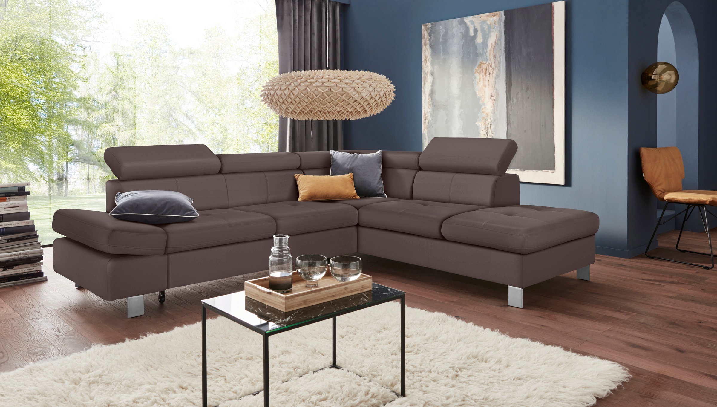 exxpo - sofa fashion Ecksofa »Fiji, L-Form«, mit Kopf- bzw. Rückenverstellu günstig online kaufen