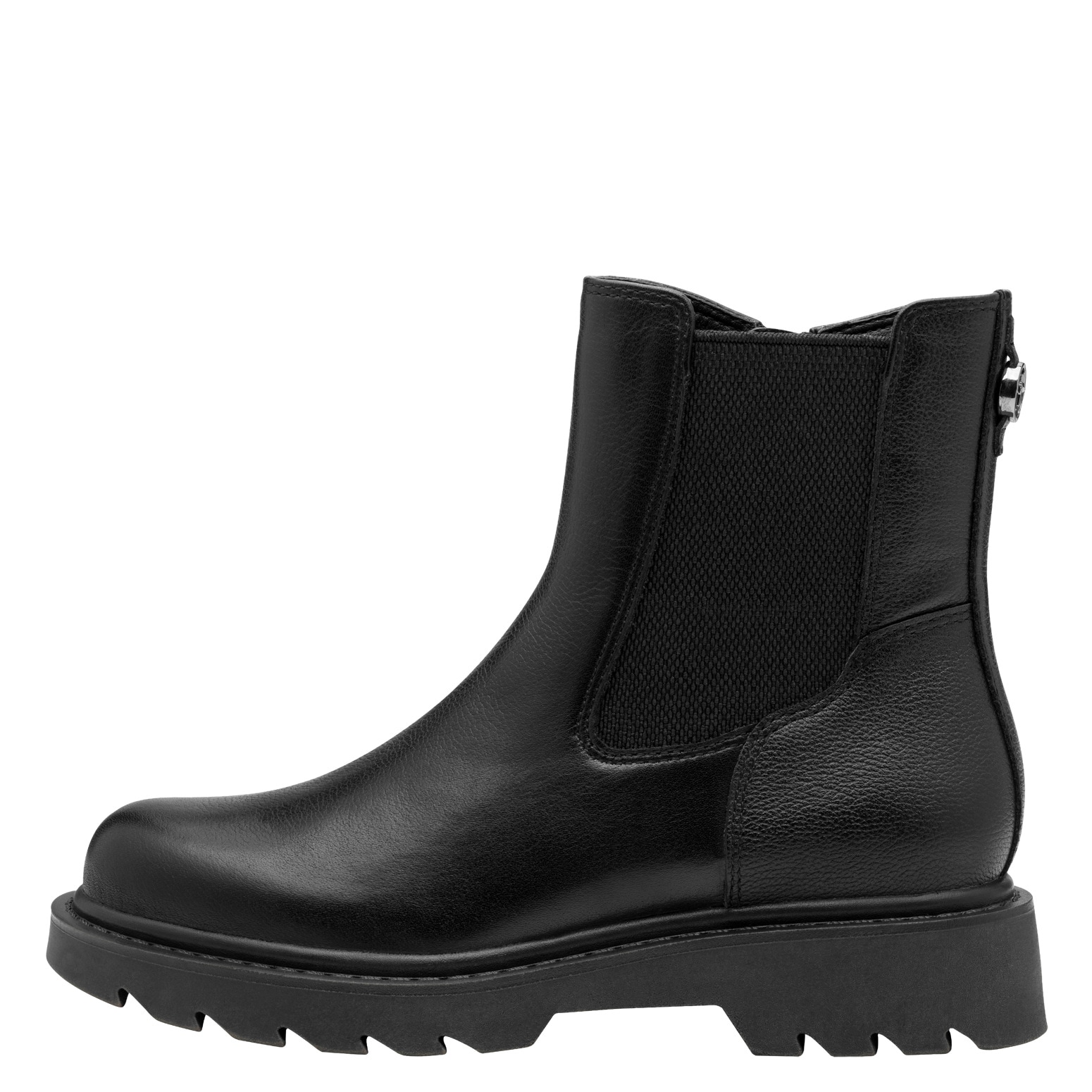Tamaris Chelseaboots, Blockabsatz, Stiefelette mit Stretcheinsatz an der Außenseite