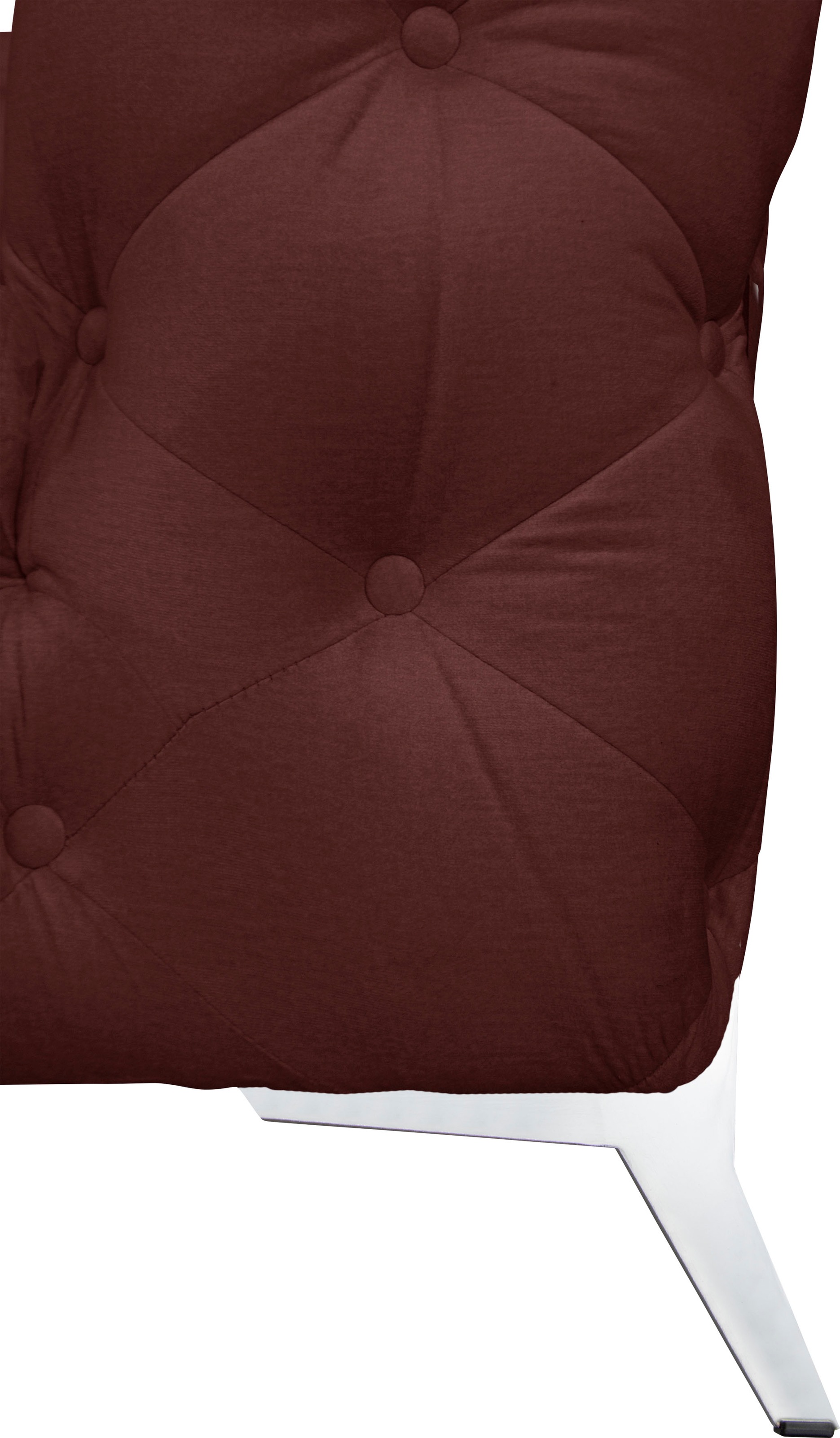 Leonique Chesterfield-Sofa »Amaury L-Form«, Chesterfield-Optik, Breite/Tiefe je 262 cm, Fußfarbe wählbar