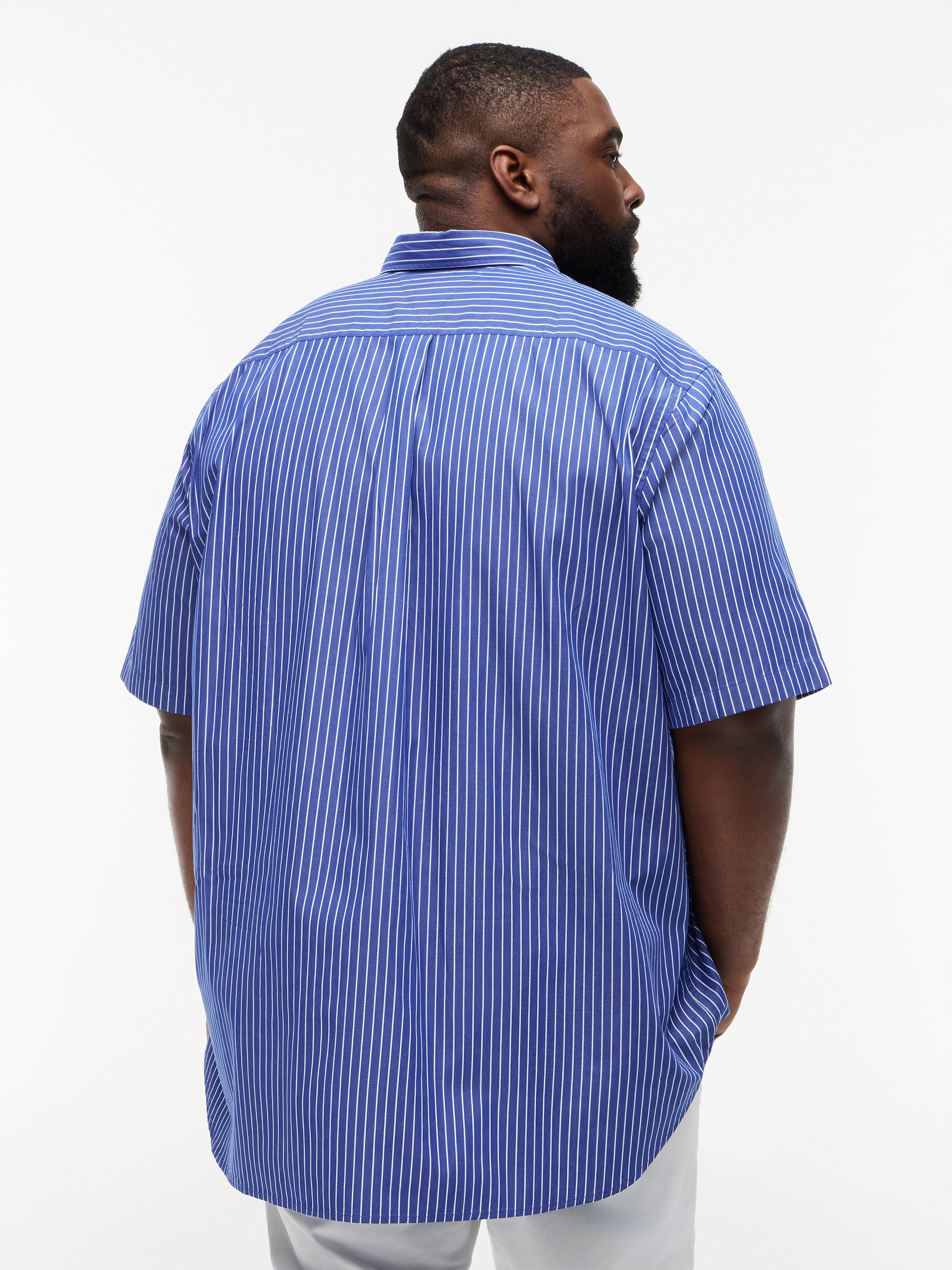 Tommy Hilfiger Big & Tall Kurzarmhemd »FLEX POPLIN« Große Größen, regular fit, fein gestreift