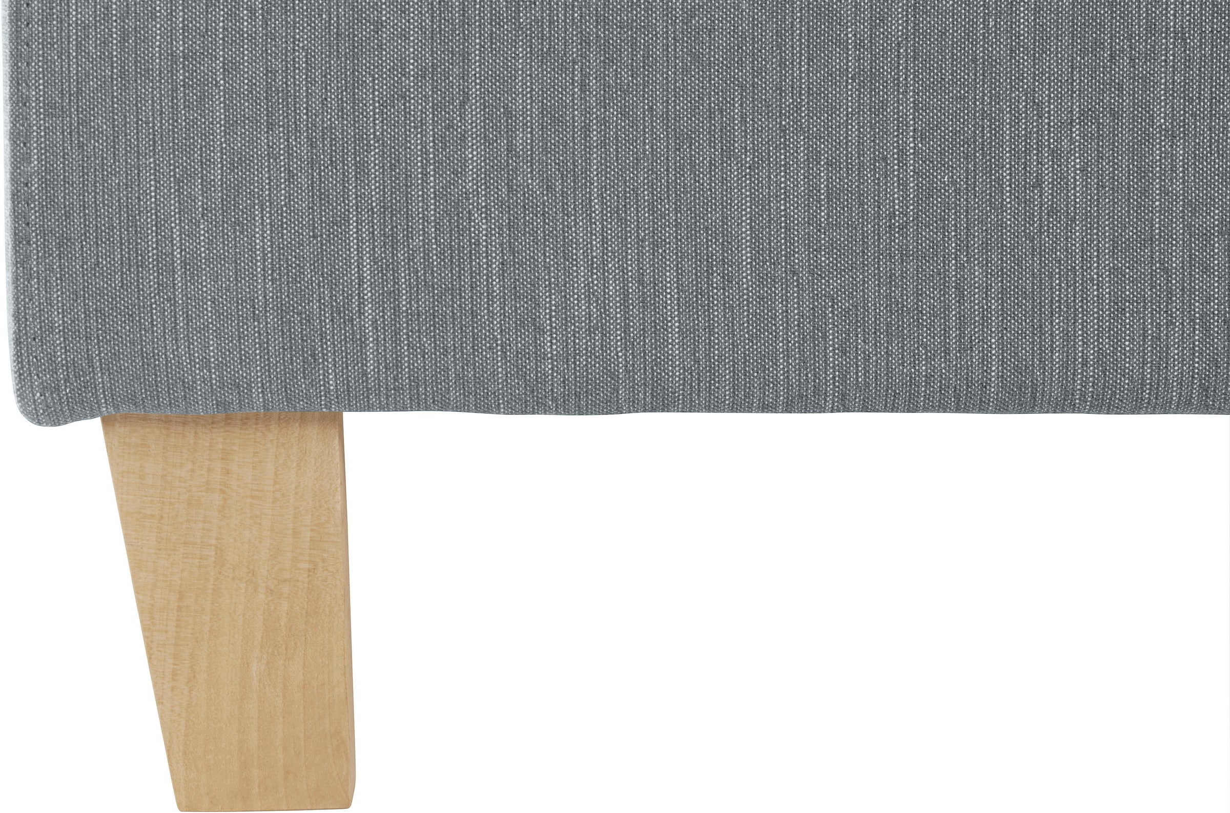 OTTO products Polsterbett »Heddi«, in 5 Breiten: von 90cm-200cm, Biese am Kopfteil, Strukturstoff