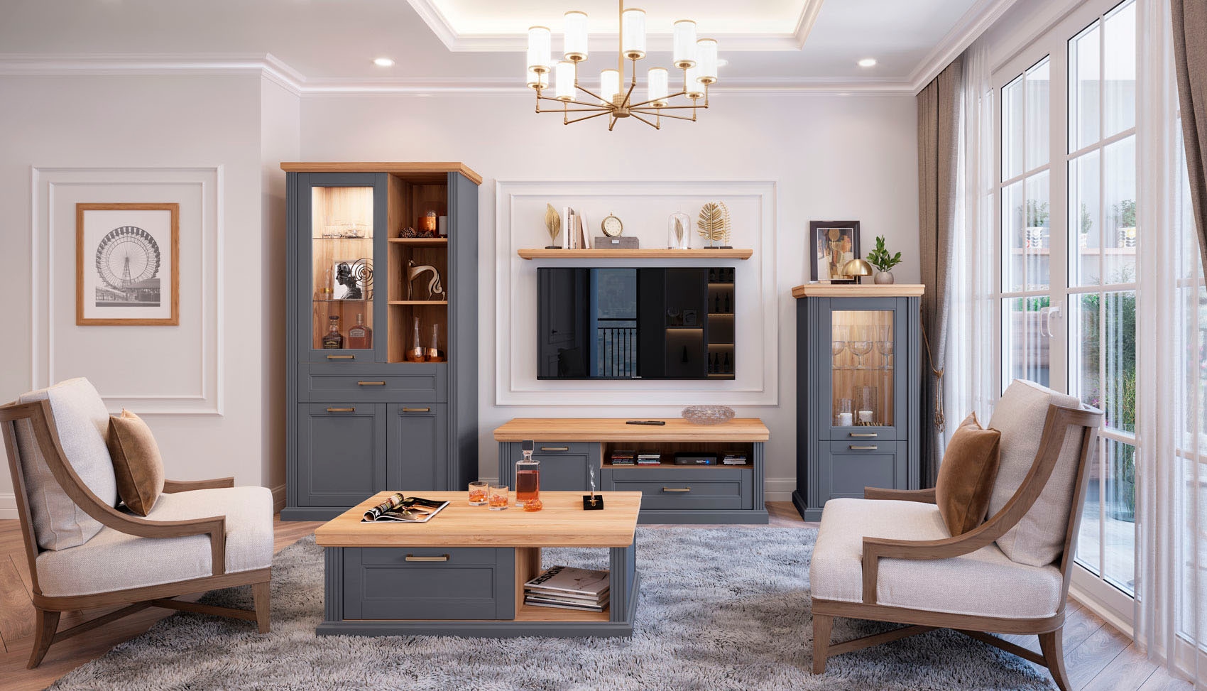 Home affaire Couchtisch »Tara«, mit Soft-Close-Funktion, mit Rollen und Stauraum