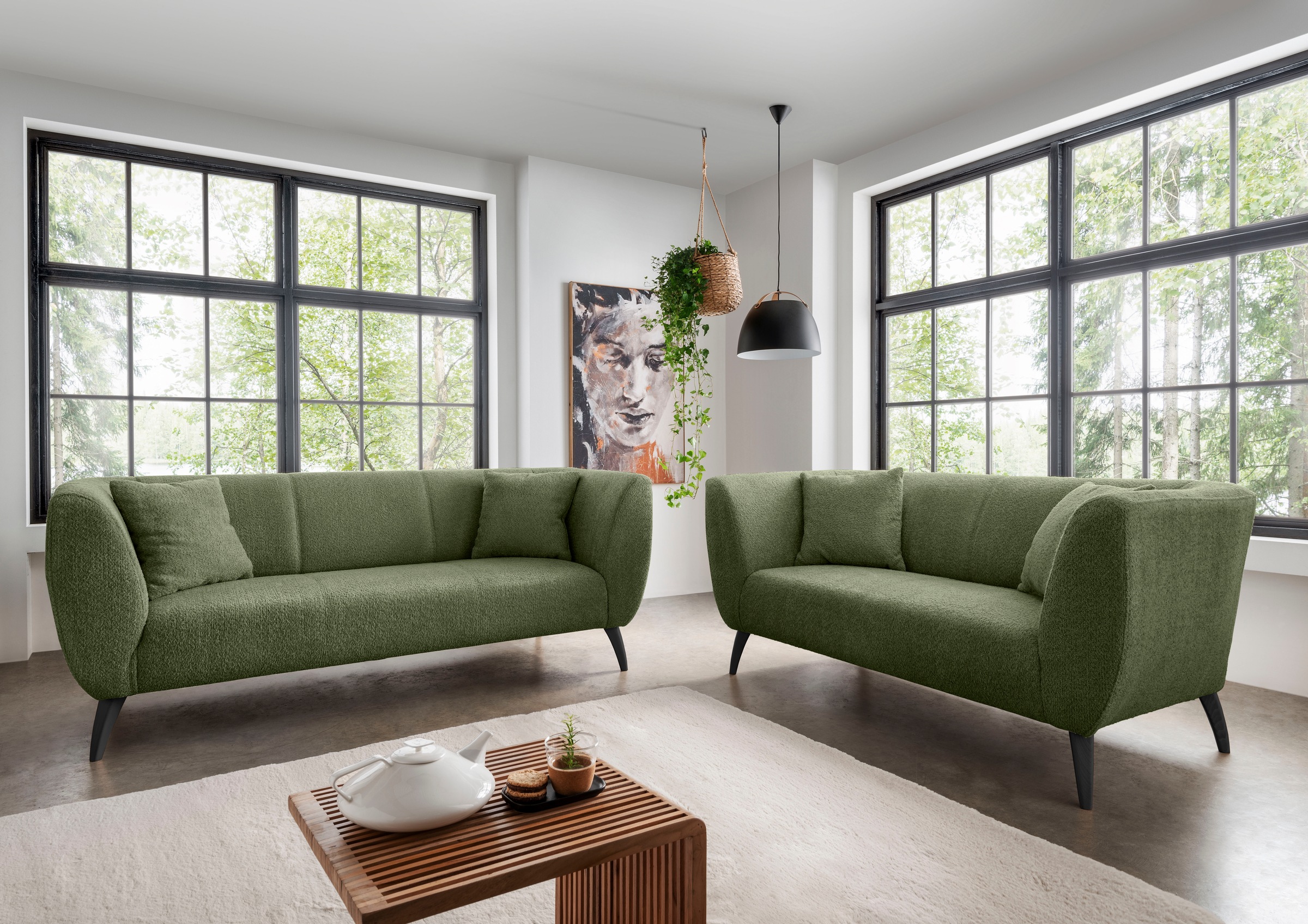 Home affaire Polstergarnitur »Colori« Set, 3-Sitzer und 2-Sitzer, 2 Stk. tl günstig online kaufen