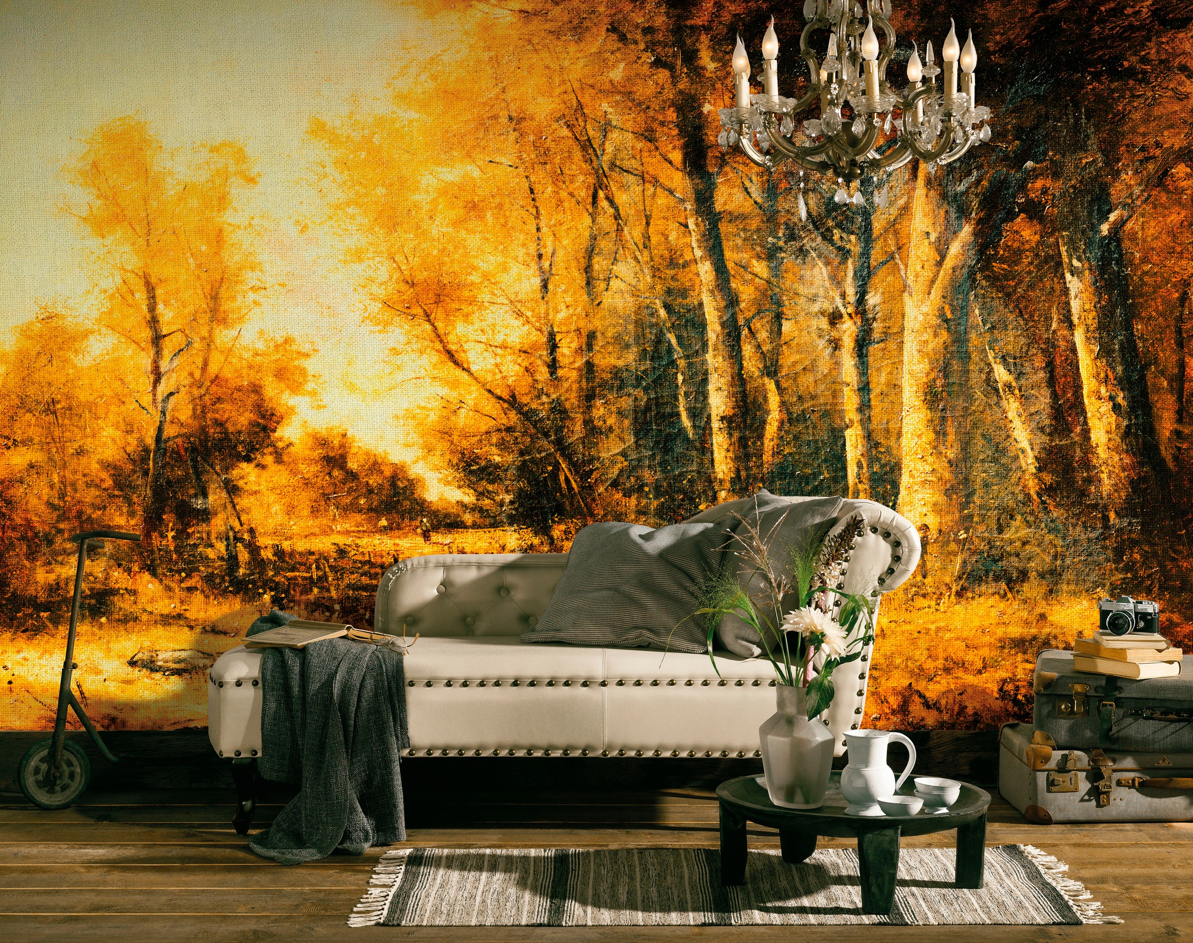 Architects Paper Fototapete »Atelier 47 Forest Painting 1«, Wald, Vlies, Wand, Schräge, Decke