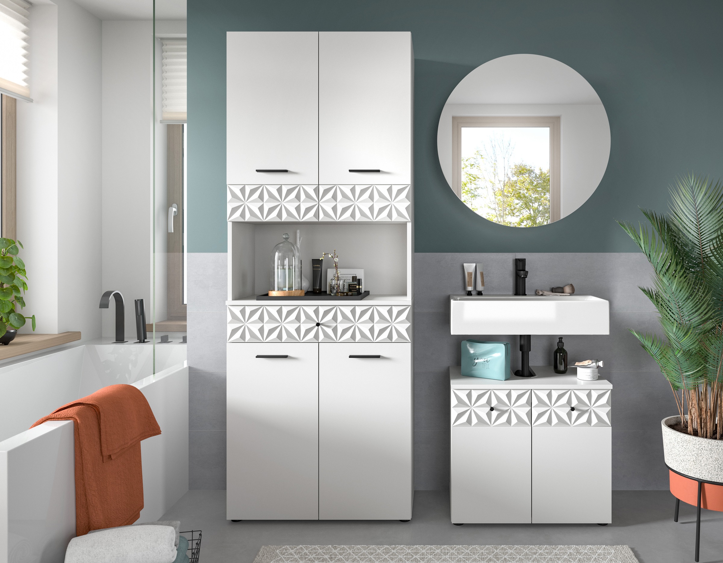 INOSIGN Badezimmer-Set »VICENZA, TOPSELLER!, Breite 145cm, 3-teilig, mit Or günstig online kaufen