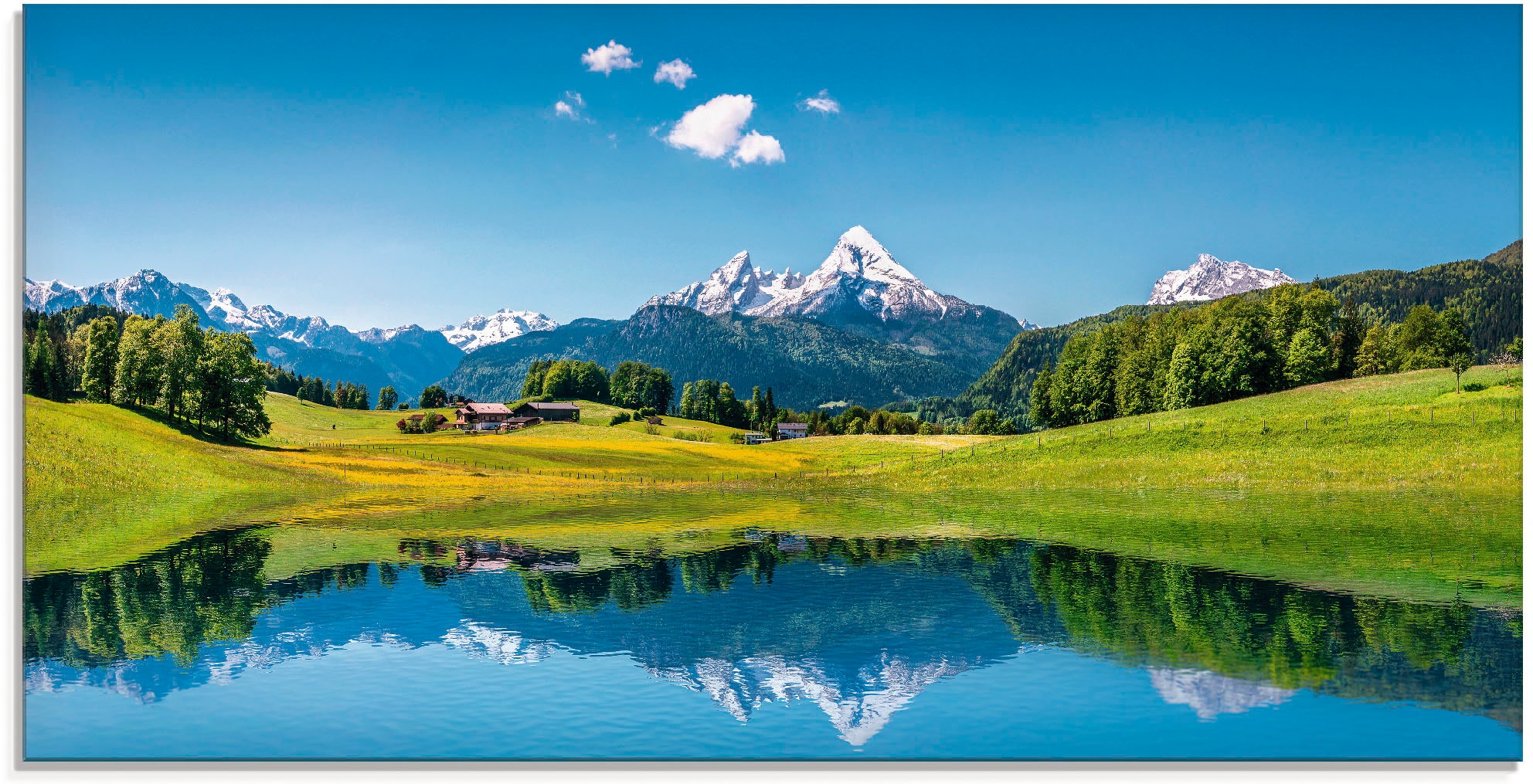 Artland Glasbild "Landschaft in den Alpen", Berge, (1 St.), in verschiedene günstig online kaufen