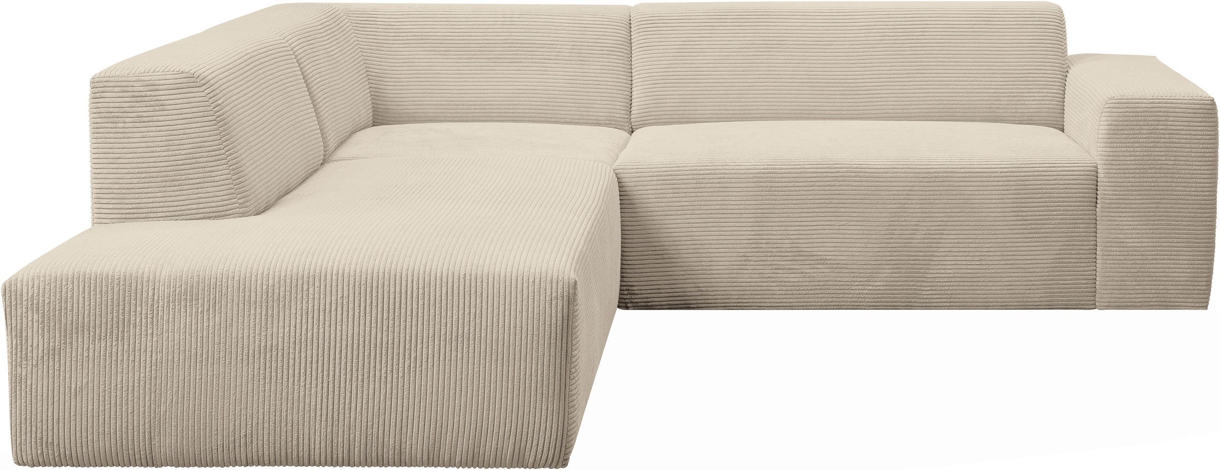 WERK2 Ecksofa »Zeus-M, tolles Sofa mit schönen Details, L-Form« Curvy Trend günstig online kaufen