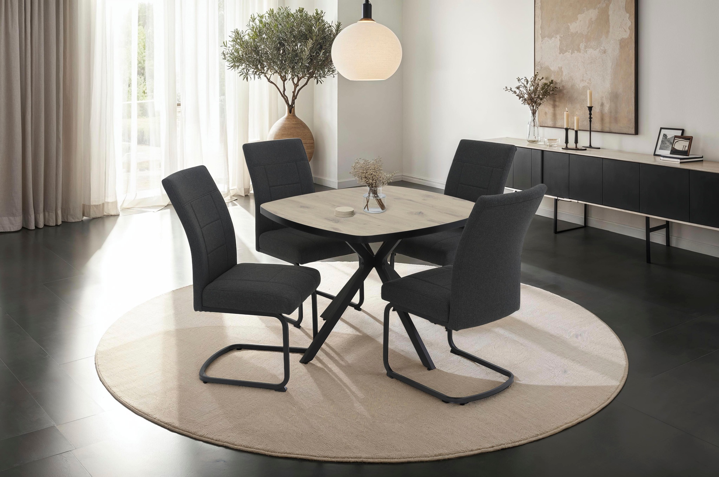 HELA Freischwinger »BRINDISI, Esszimmerstuhl« (Set) 2 Stk.XL-Sitz,Federkorb günstig online kaufen