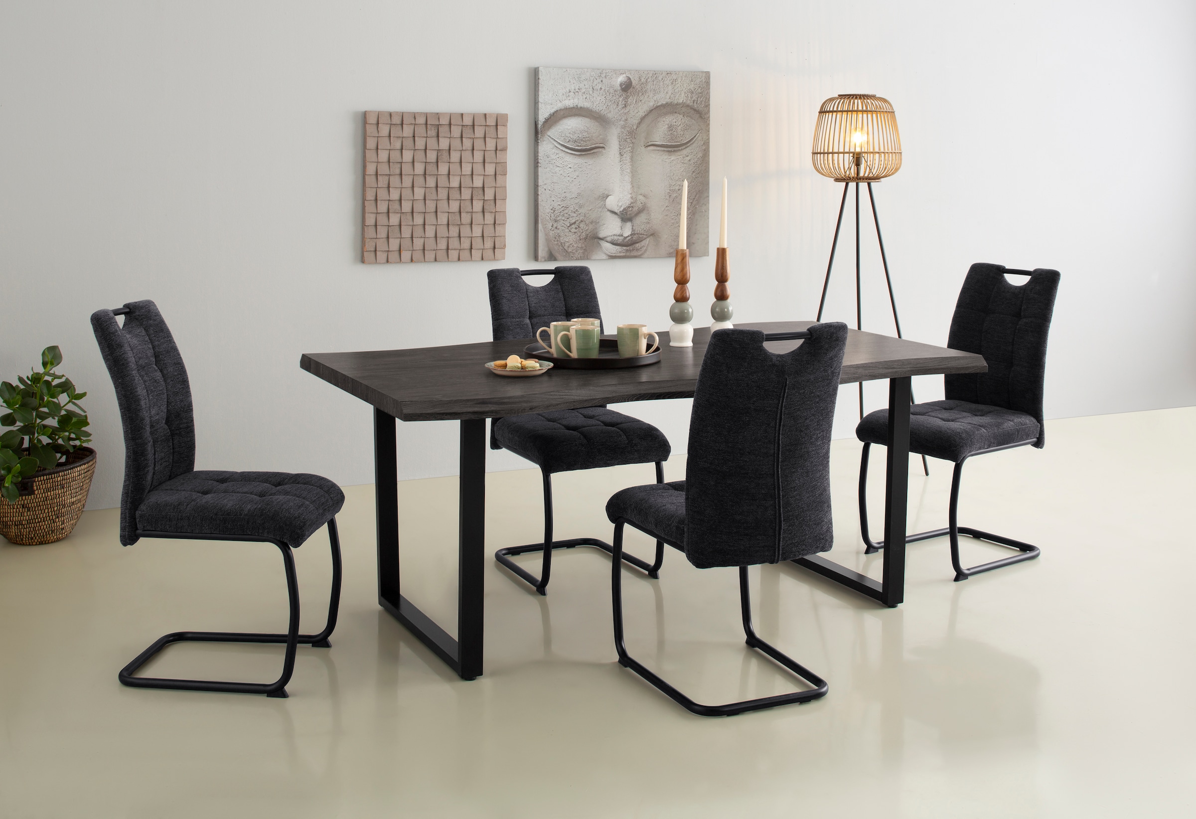 HELA Freischwinger »LEONA Esszimmerstuhl«, (Set), 4 St., Küchenstuhl, für d günstig online kaufen