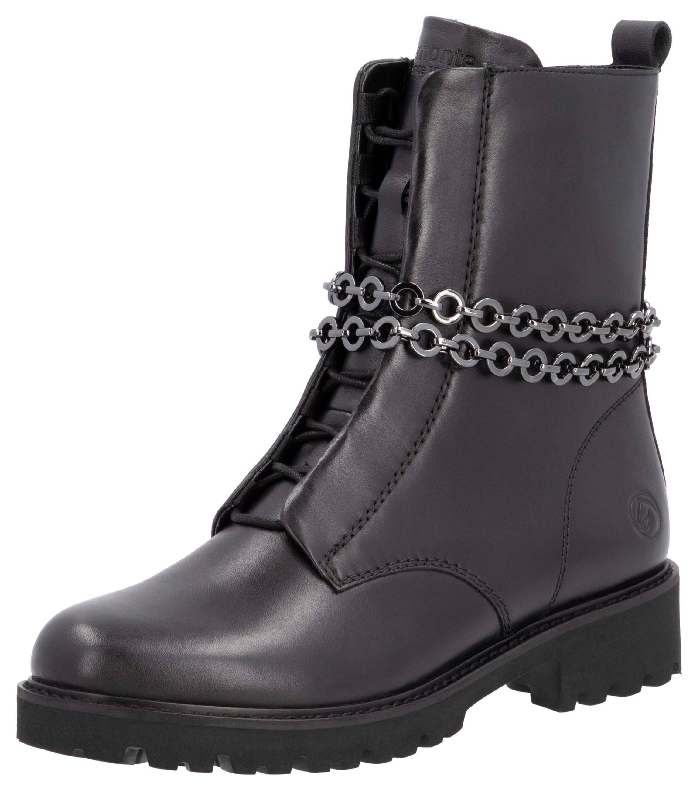 Remonte Stiefelette, Blockabsatz, Boots mit abnehmbarer Zierkette