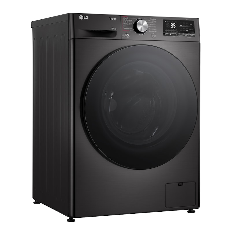 LG Waschtrockner »W4WR70X61« Serie 7 10 kg /6 kg 71 dB(A) schwarz AI DD : intelligente Erkennung der Fasern für 18 % mehr Gewebeschutz