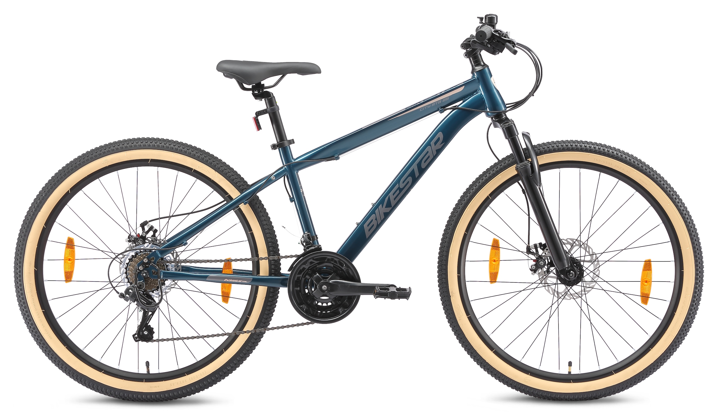 Bikestar Mountainbike 21 Gang Shimano RD-TY300 Schaltwerk Kettenschaltung für Damen und Herren, Kettenschaltung