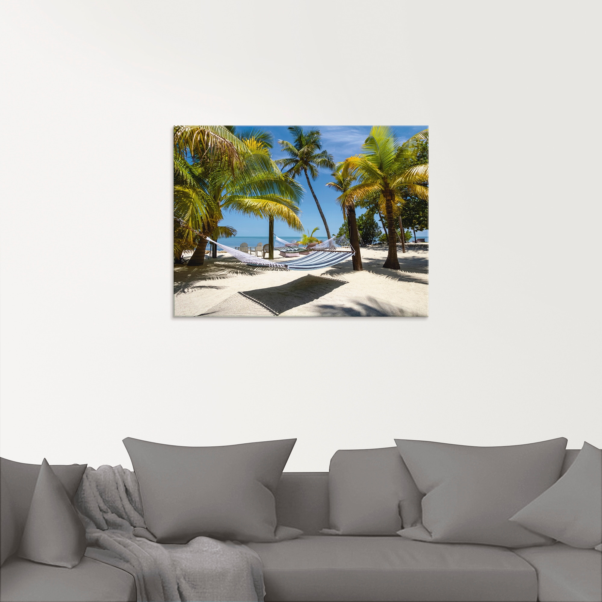 Artland Glasbild »Florida Keys Relax«, Strand, (1 St.), in verschiedenen Größen