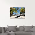Artland Glasbild »Florida Keys Relax«, Strand, (1 St.)