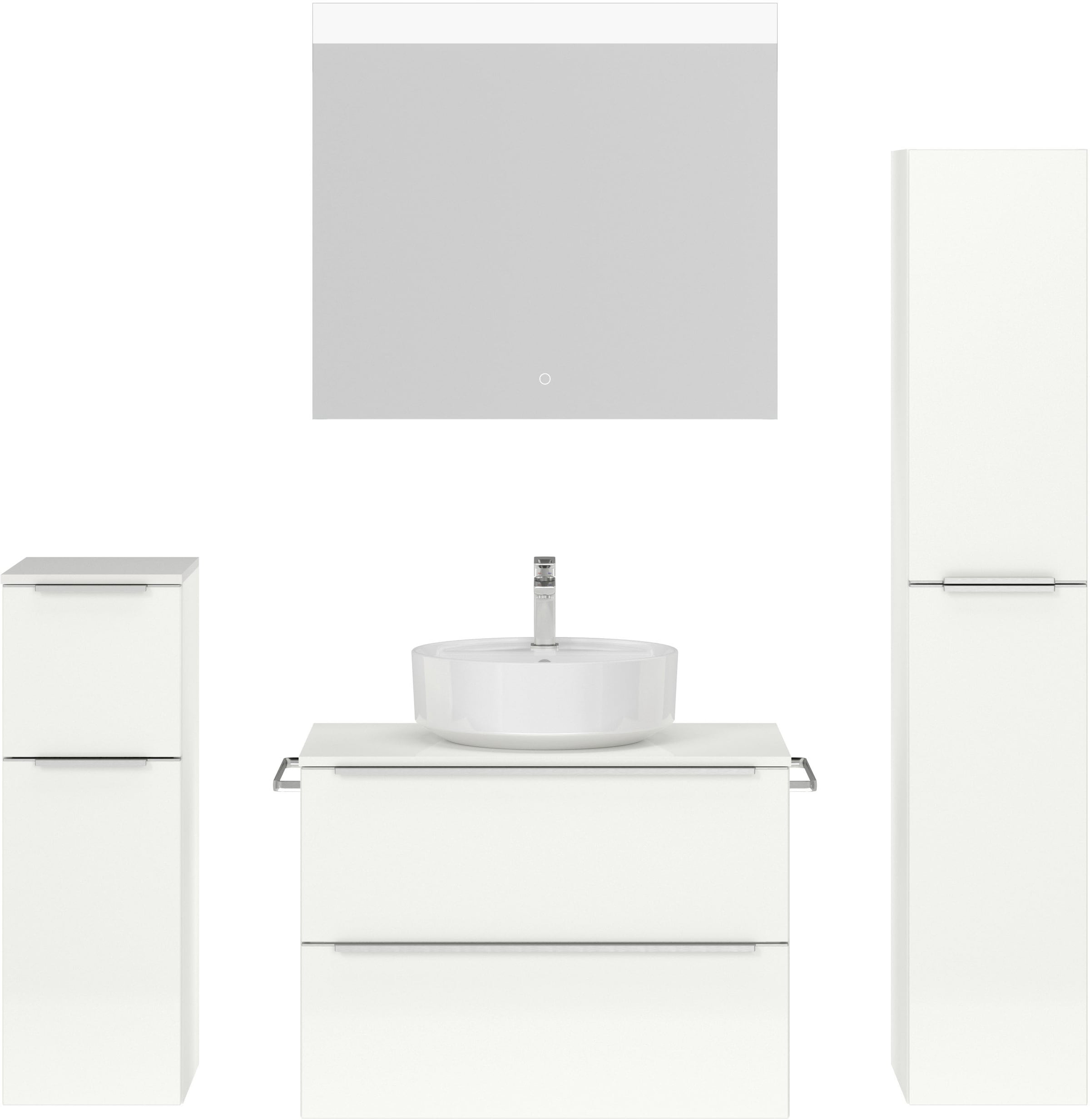 nobilia® Badmöbel-Set »Alvene« vormontiert, mit Soft-Close, 4 Stk. tlg. Hoc günstig online kaufen