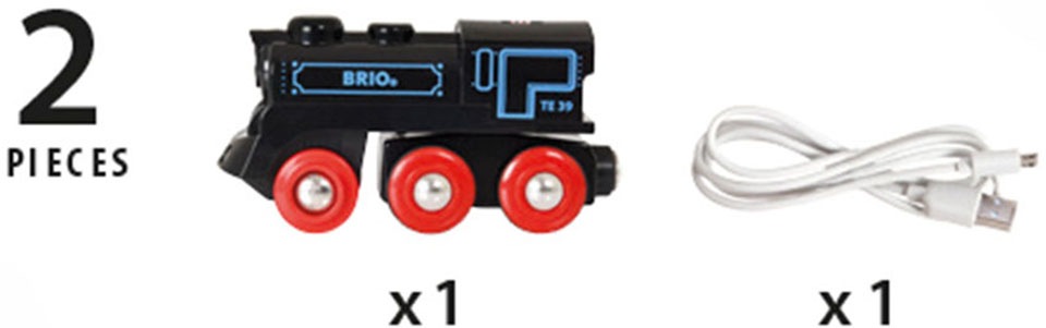 BRIO® Spielzeug-Eisenbahn »BRIO® WORLD, Schwarze Akkulok mit Mini USB«