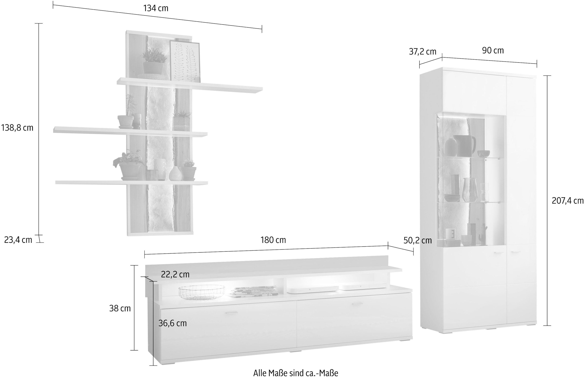 set one by Musterring Wohnwand »TACOMA« Set, 4 Stk. tlg.