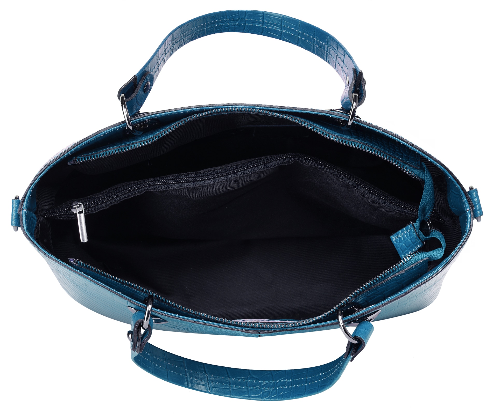 Cluty Henkeltasche, echt Leder, Made in Italy