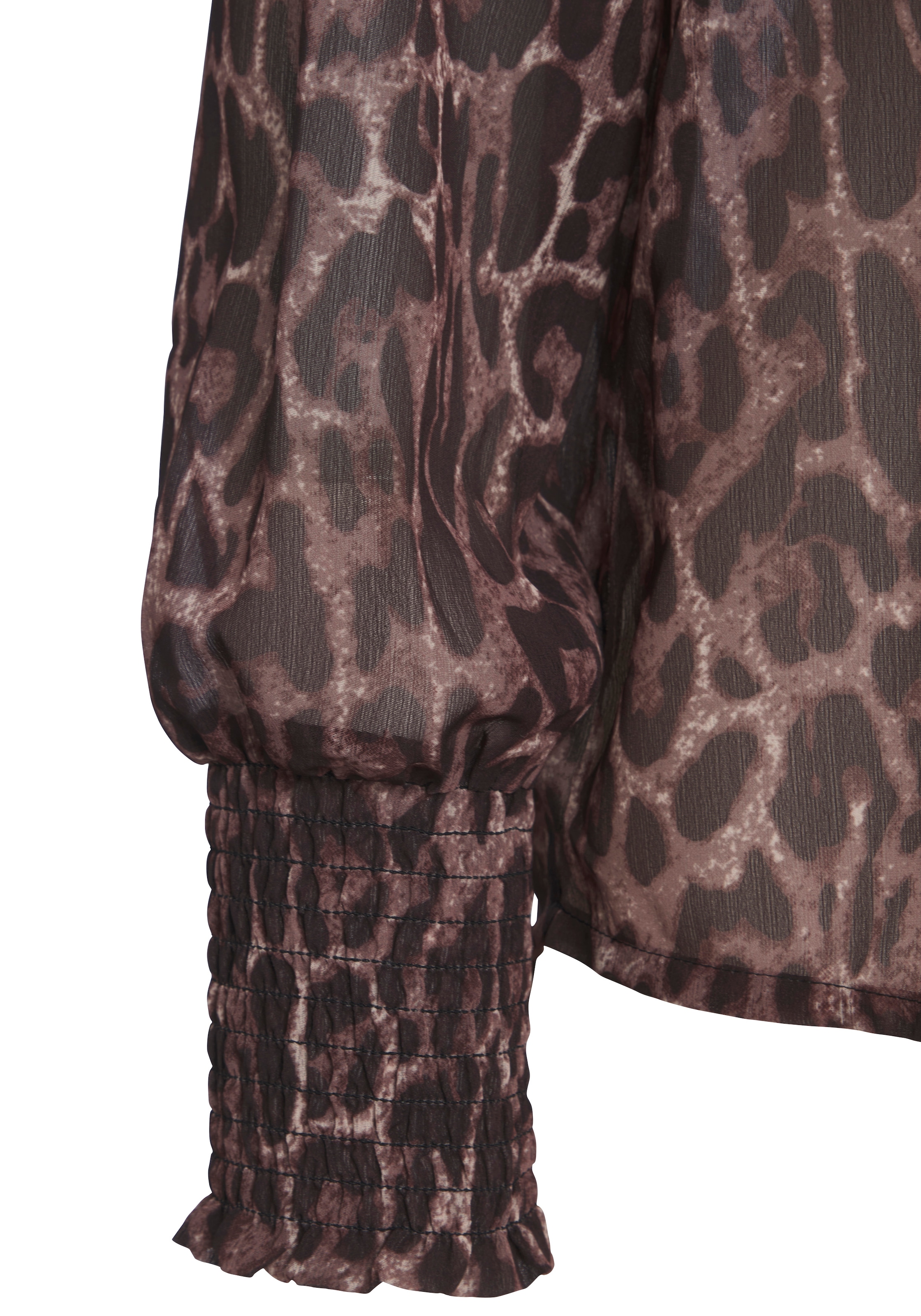 LASCANA Chiffonbluse mit Leodruck und V-Ausschnitt, Damenbluse, elegant-chic