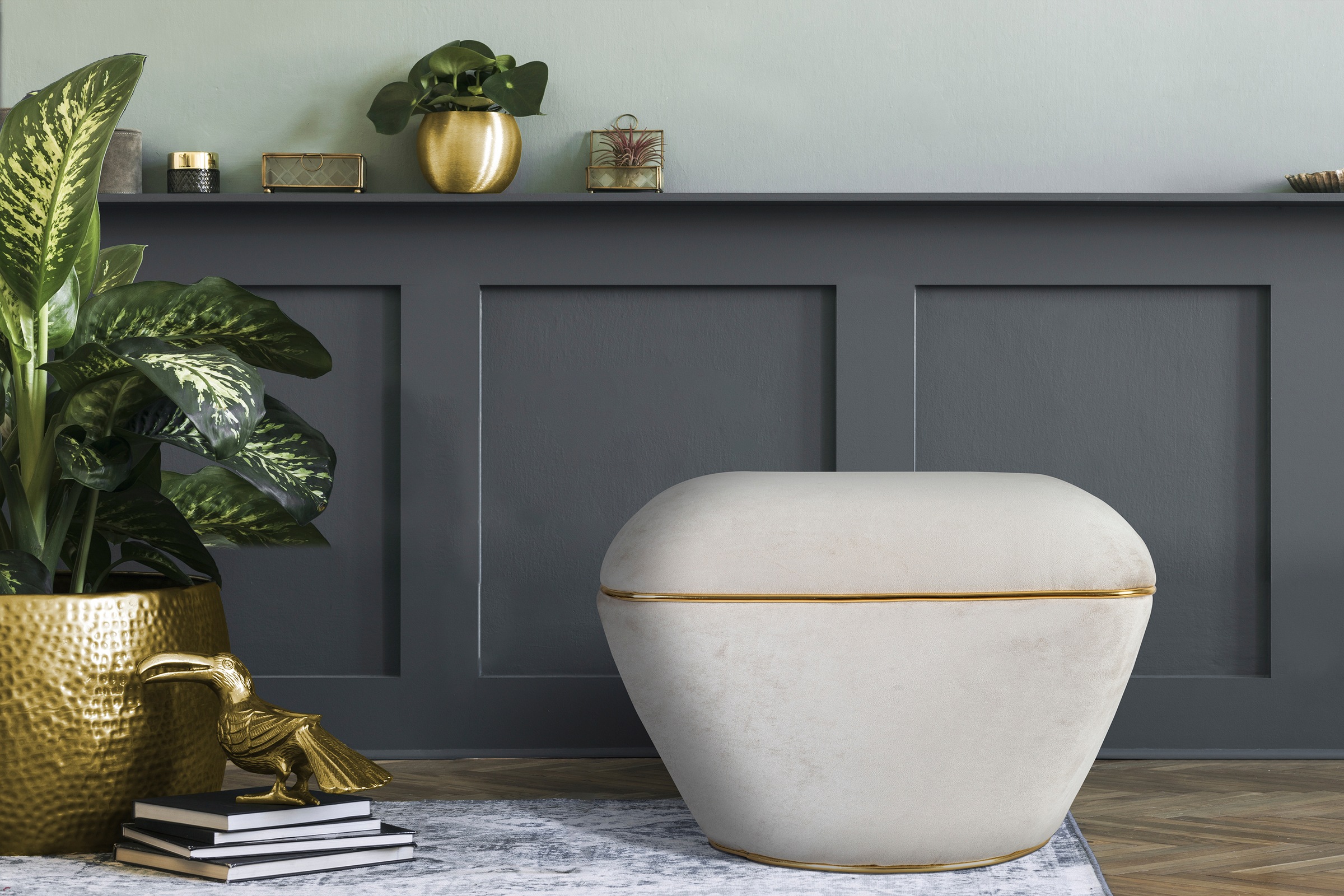 Kayoom Sitzhocker »Hocker Contessa 125, vielseitig einsetzbarer Allrounder, elegante Form« 1 Stk. tlg. komfortabel, hochqualitativ, pflegeleicht, elegante Form