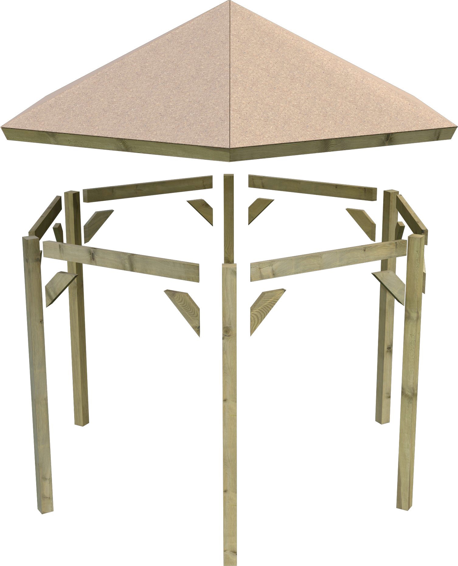 Karibu Pavillon »Lissabon«, BxT: 299x260 cm