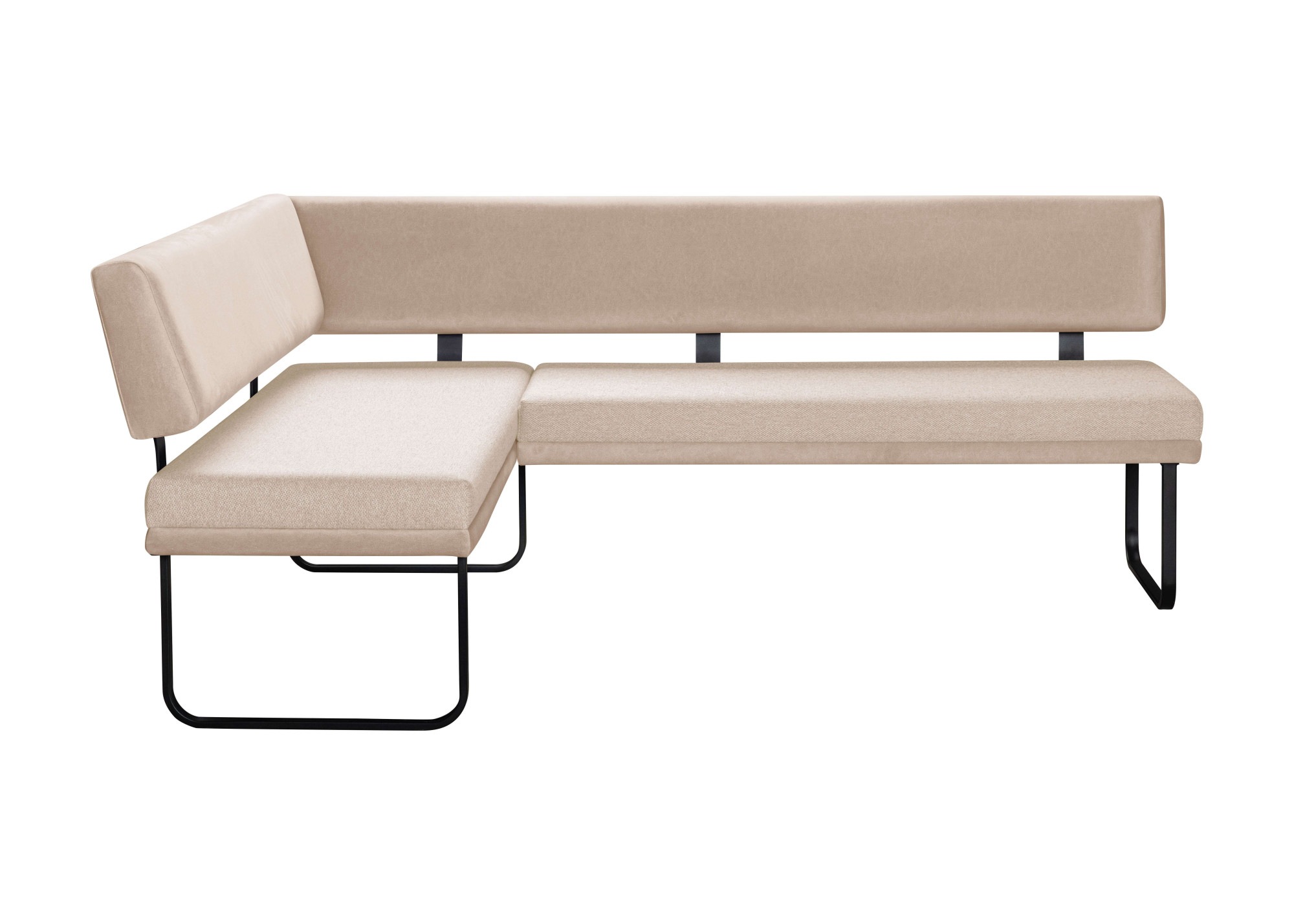 OTTO home Eckbankgruppe »Gabi Essecke, Sitzgruppe, Eckbankgruppe, Küchenbankgruppe« Set, 4tlg, 4 tlg. tlg. Gestell aus matt-schwarzem Flachmetall, stabil, 2-Stoff-Design